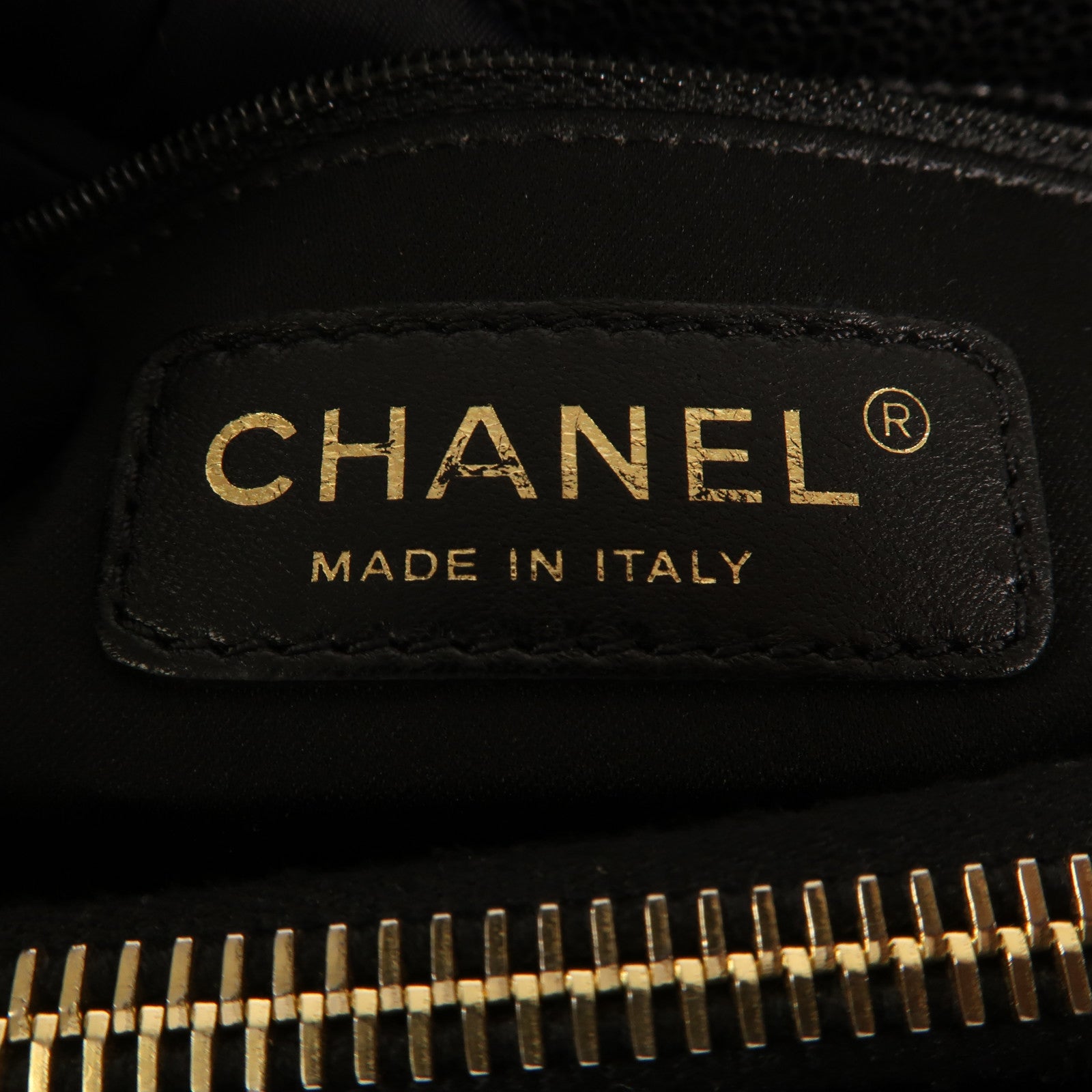 CHANEL 牛皮皮革GST Grand Shopping Tote金扣鏈帶肩背袋