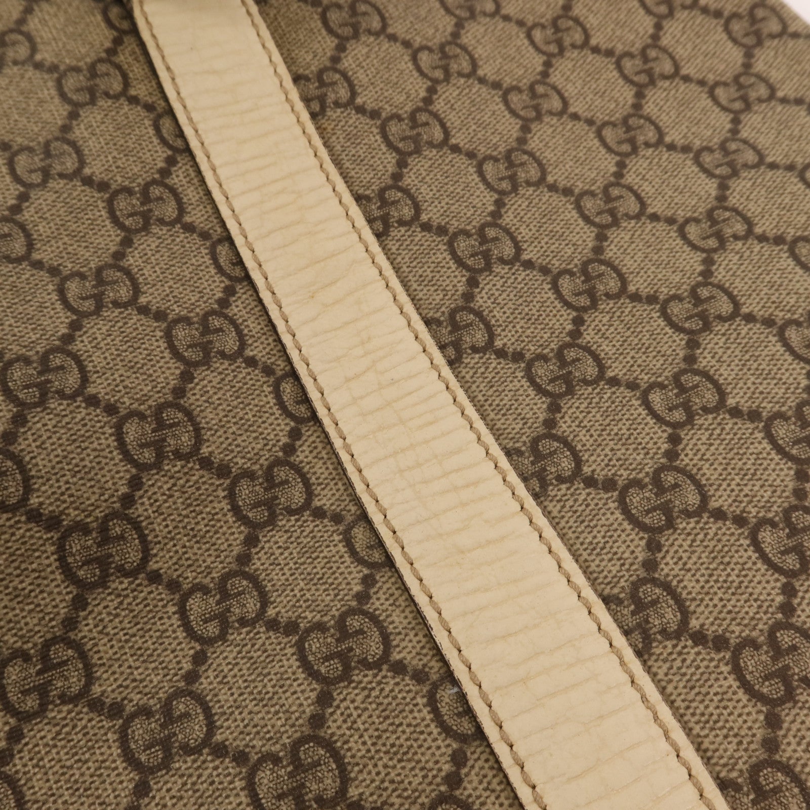 GUCCI 塗層帆布Tote Bag銀扣肩背袋