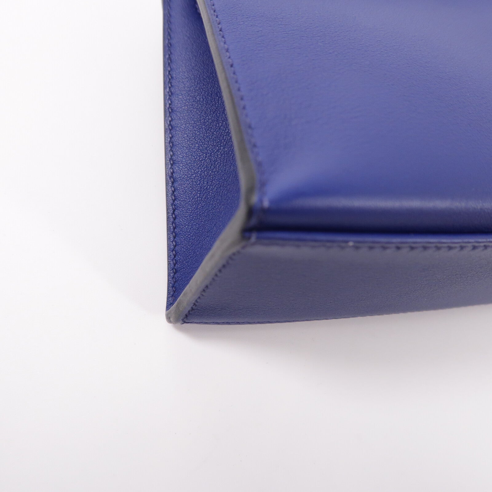 HERMES Swift皮革Kelly Pochette手挽袋Bleu Saphir