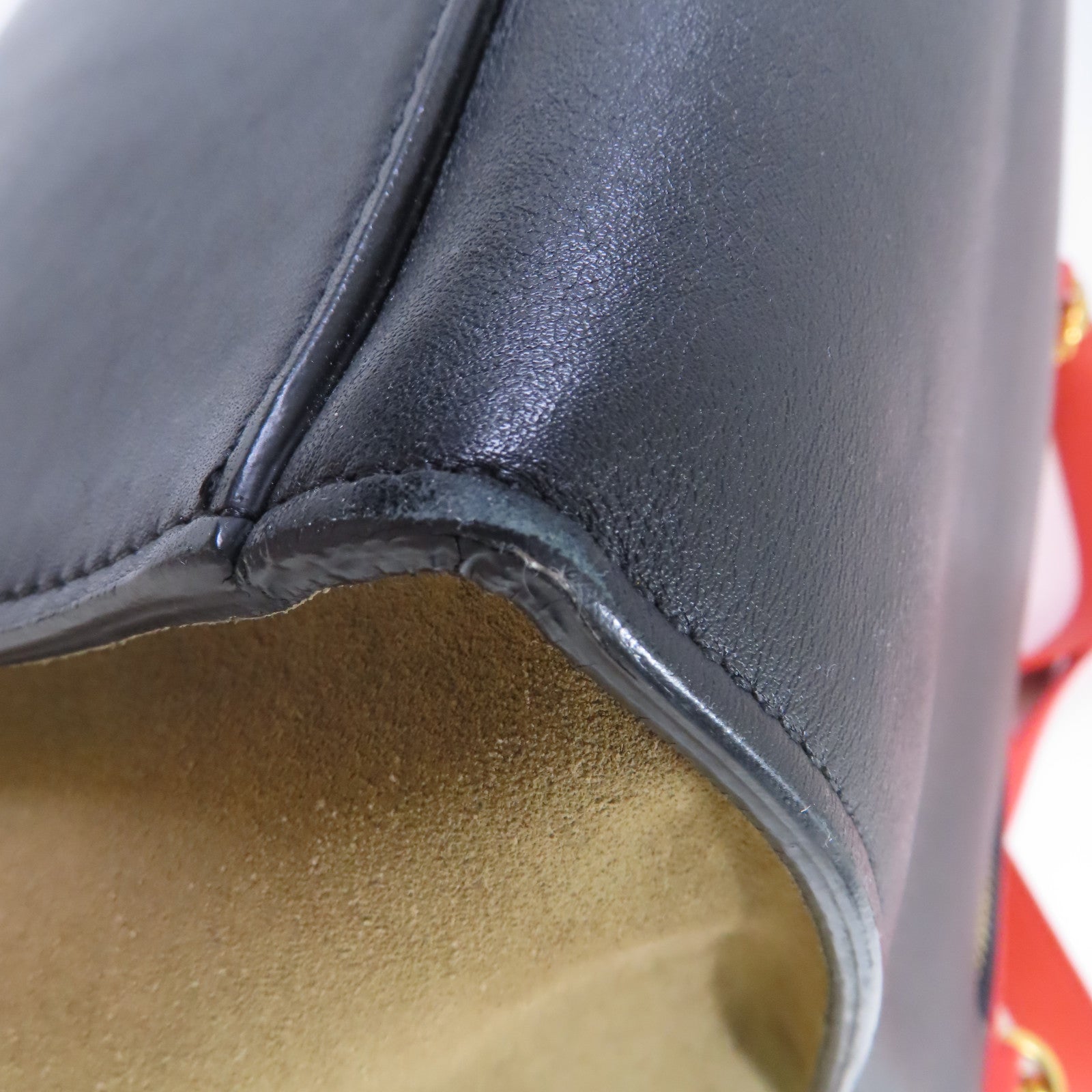 CELINE 牛皮皮革Trapeze 2Way Shoulder Bag金扣手挽肩背兩用袋紅色/黑色/啡色