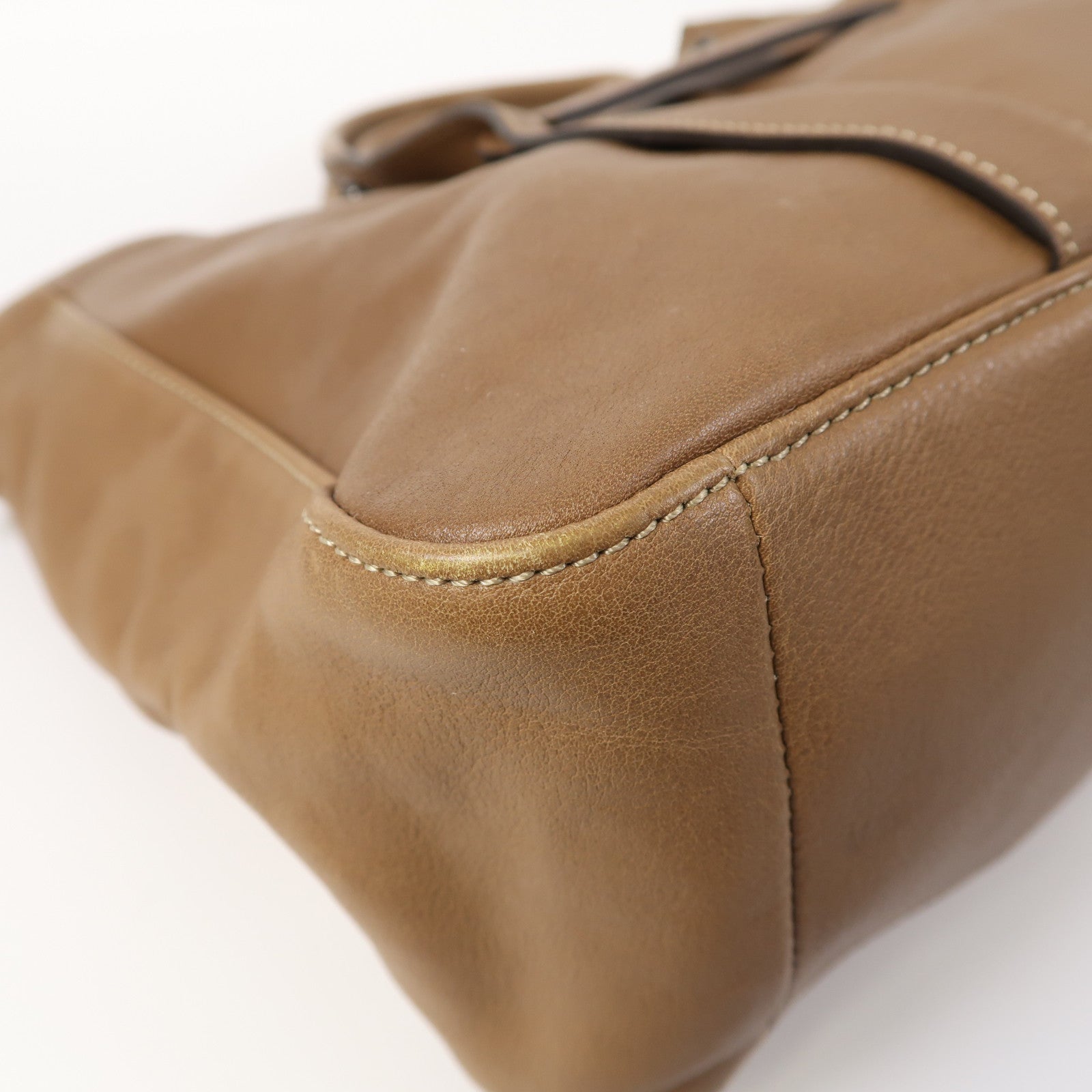 Longchamp 【激減優惠】牛皮皮革Shoulder Bag手挽肩背兩用袋啡色