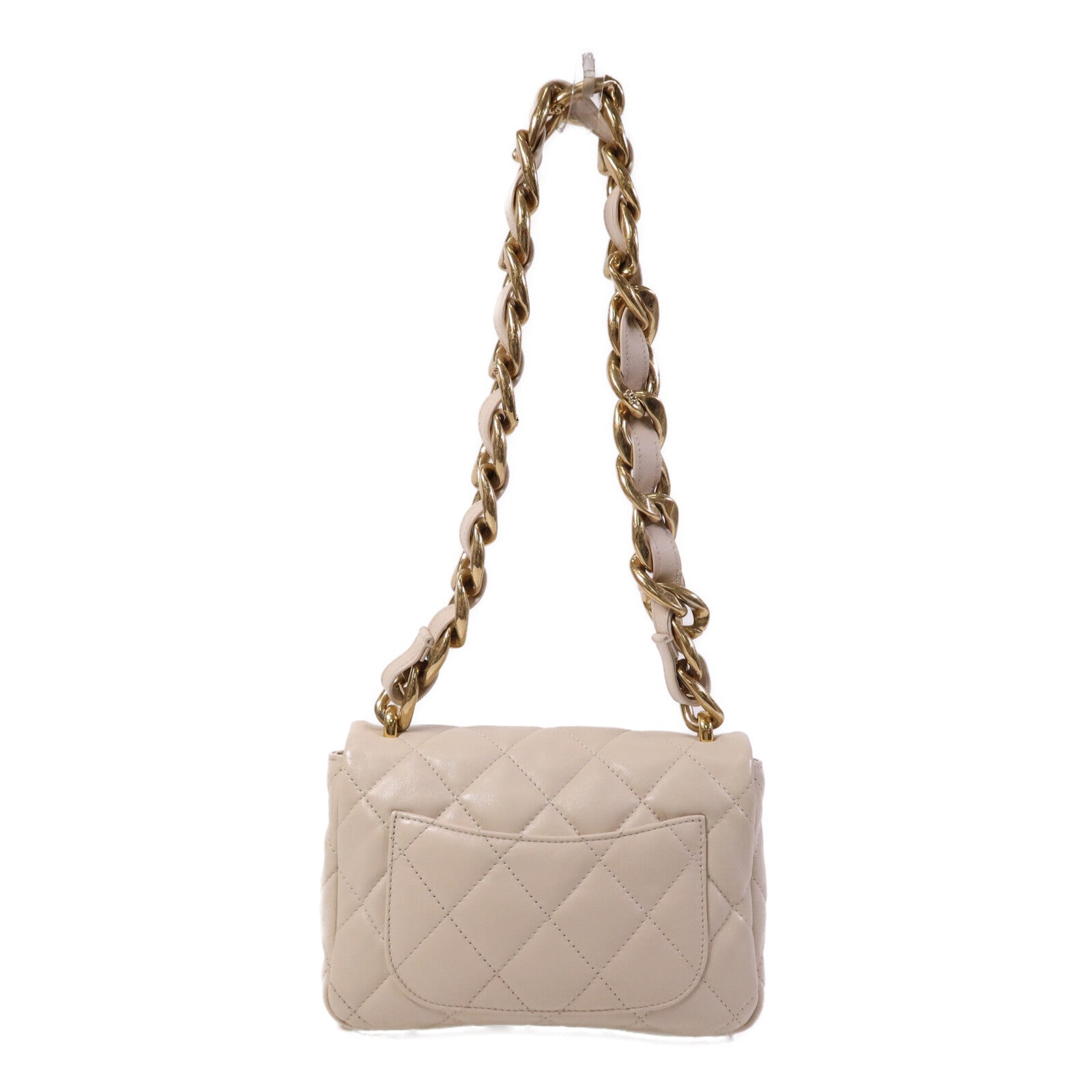 CHANEL 【激減優惠】牛皮皮革Chain Shoulder金扣肩背袋