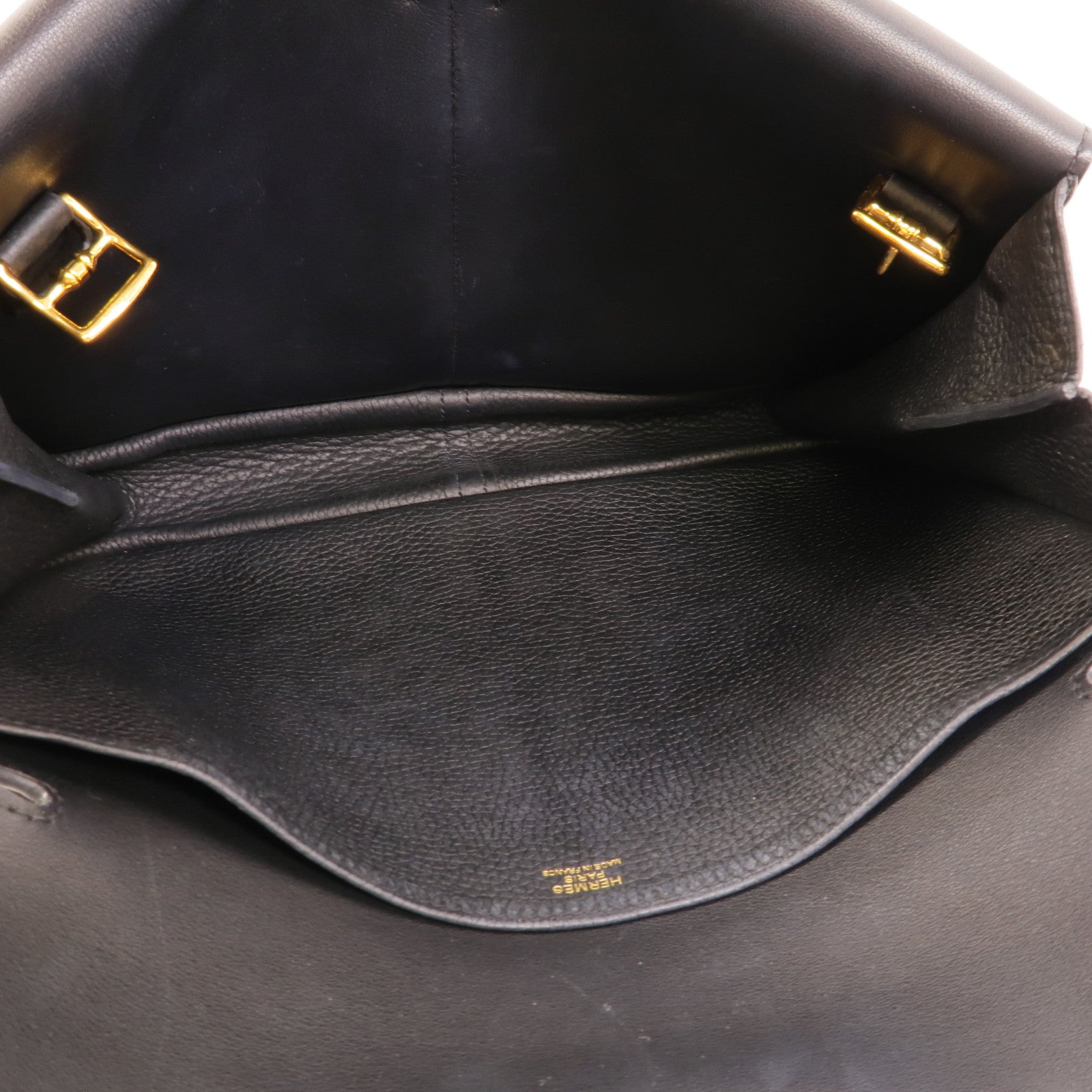 HERMES Clemence皮革Halzan 31手挽肩背兩用袋Blue Nuit