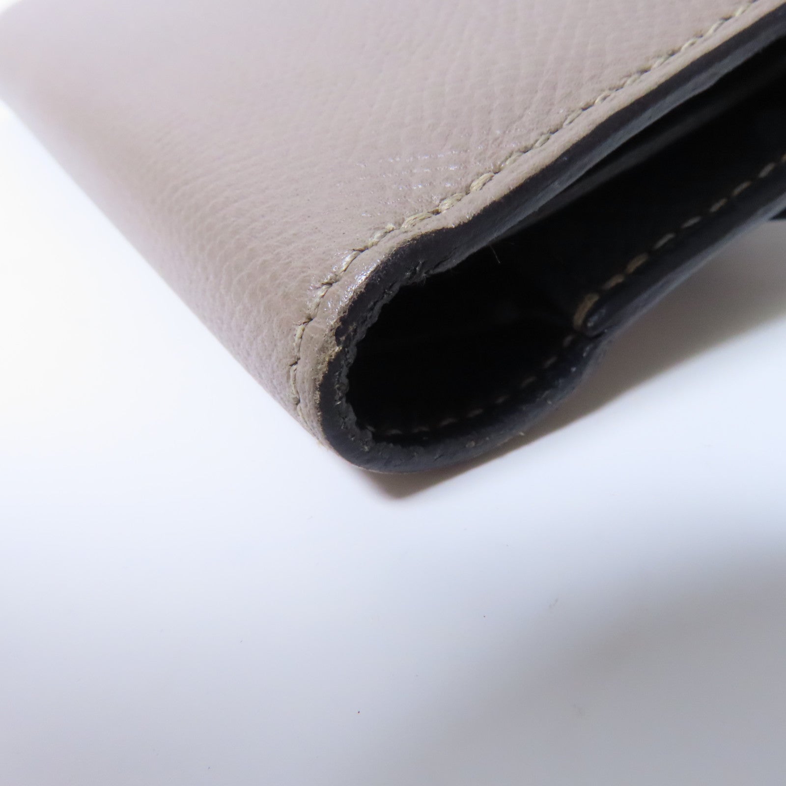 HERMES 【激減優惠】Epsom皮革Kelly Compact Wallet銀扣錢包啡色