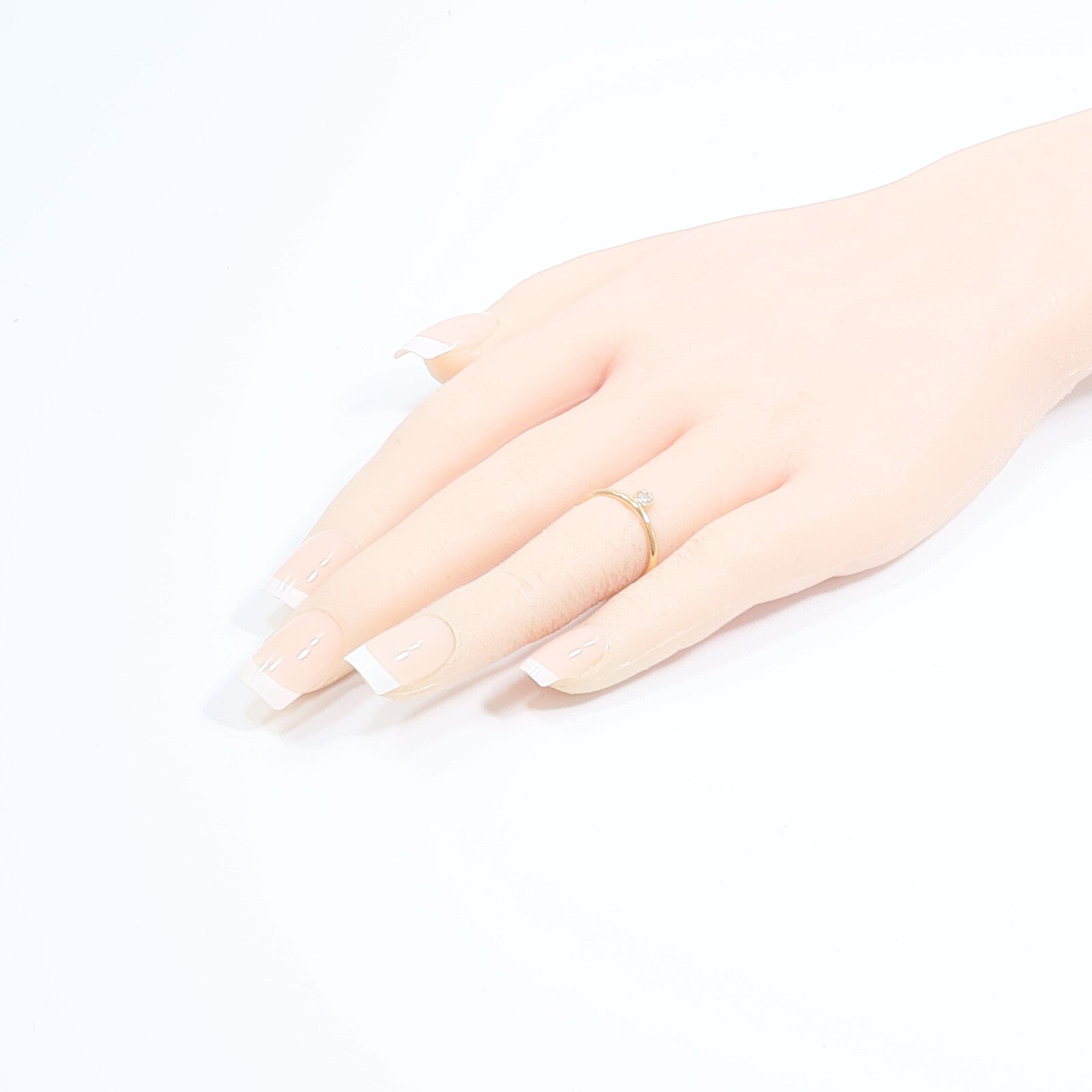 HERMES 18K玫瑰金Bague Link H Rond鑽石戒指