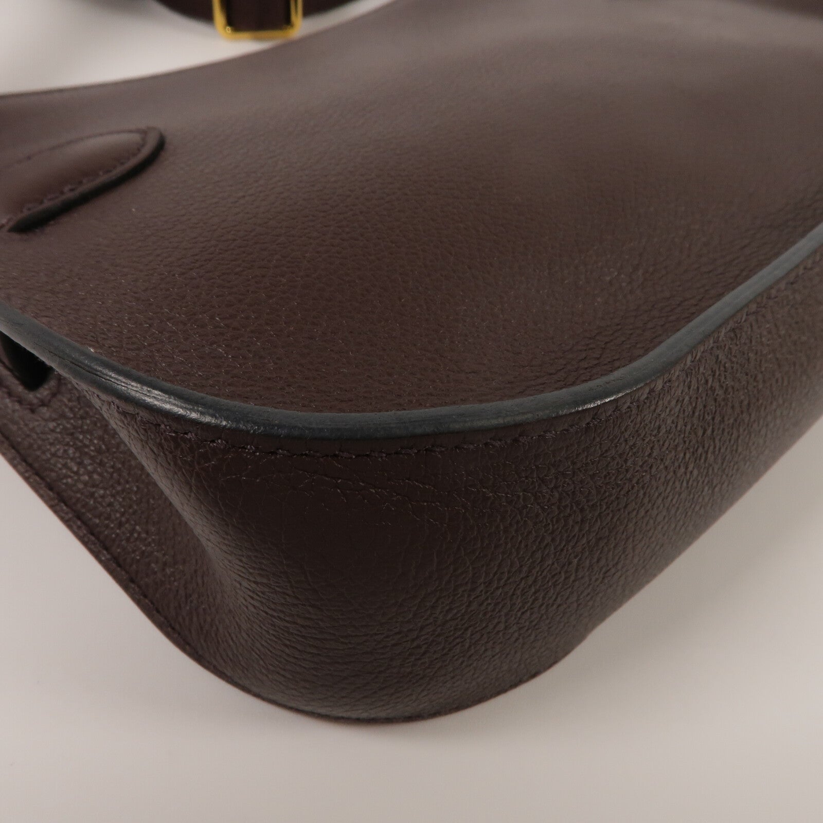 HERMES Evercolor皮革Mini Jypsiere肩背袋Chocolate