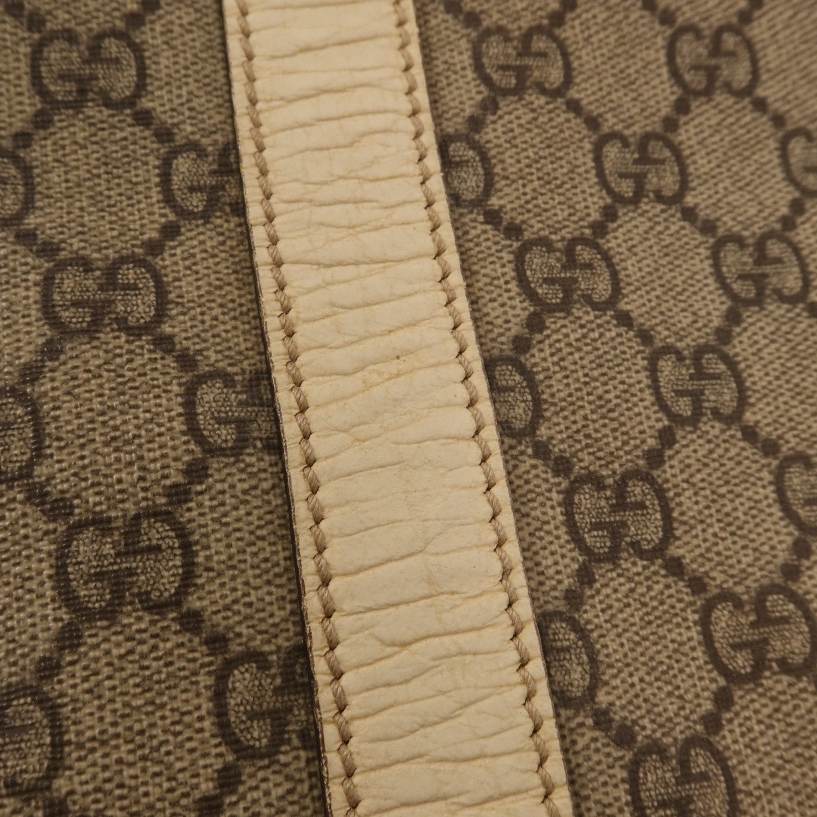 GUCCI 塗層帆布Tote Bag銀扣肩背袋