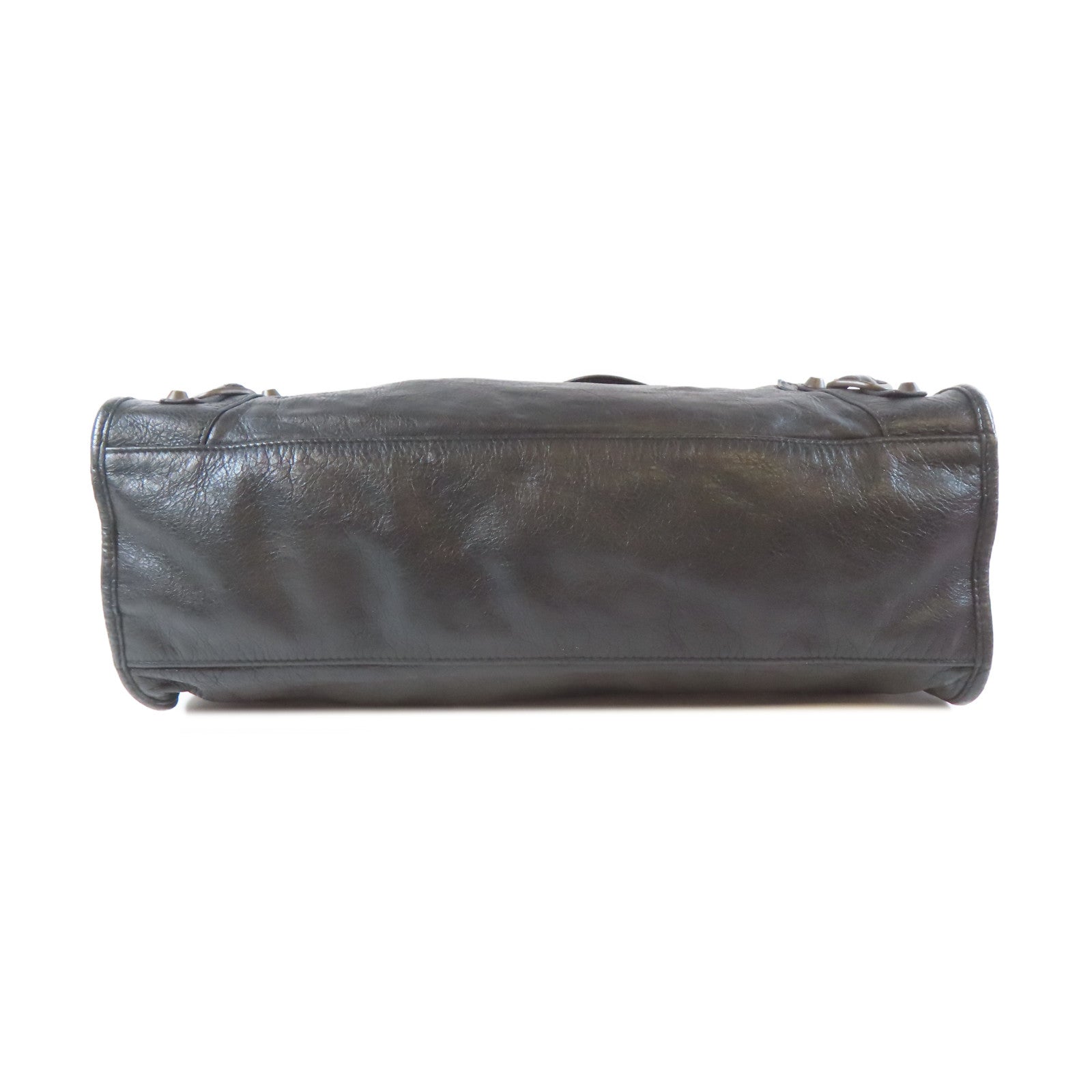 BALENCIAGA 羊皮皮革City黑扣手挽肩背兩用袋黑色