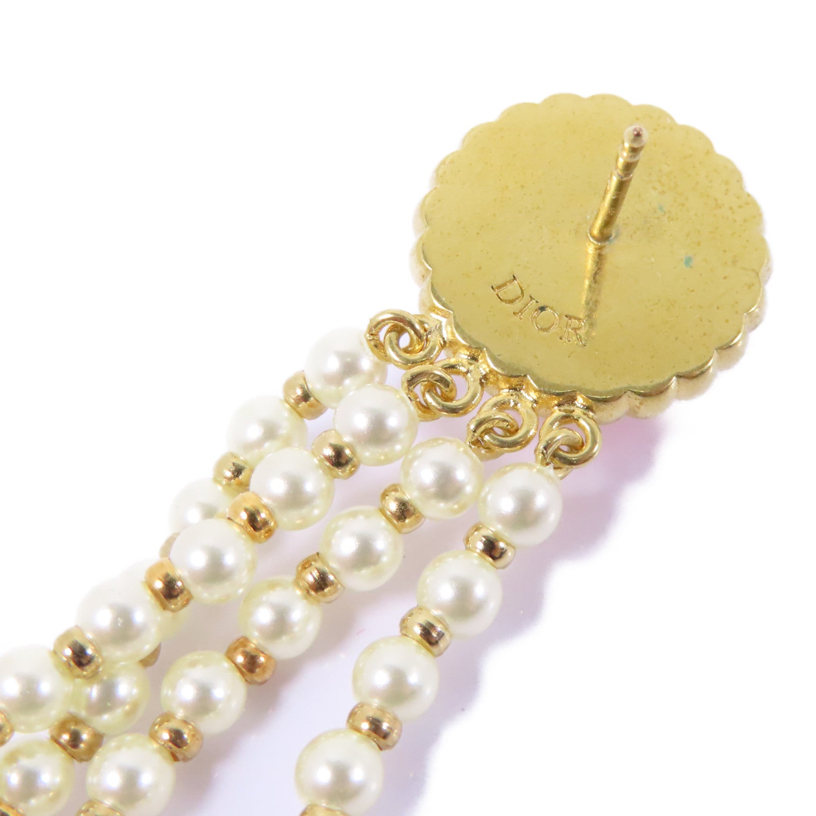 Dior 金屬Earrings耳環粉紅色/白色/金色