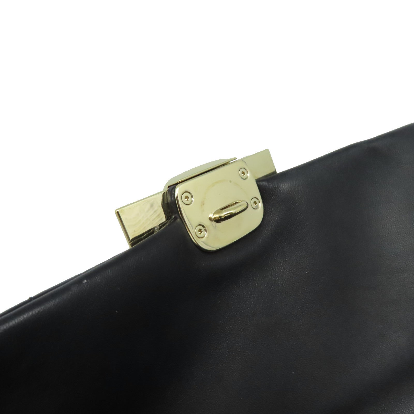 Salvatore Ferragamo 牛皮皮革Quilted Leather Chain Shoulder Bag鏈帶肩背袋黑色