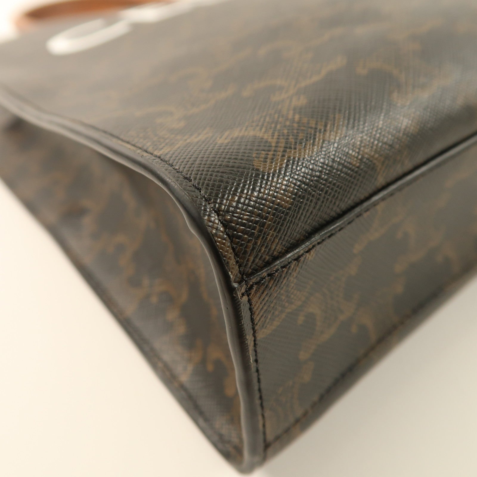 CELINE 塗層帆布Vertical Cabas In Triomphe金扣手挽肩背兩用袋