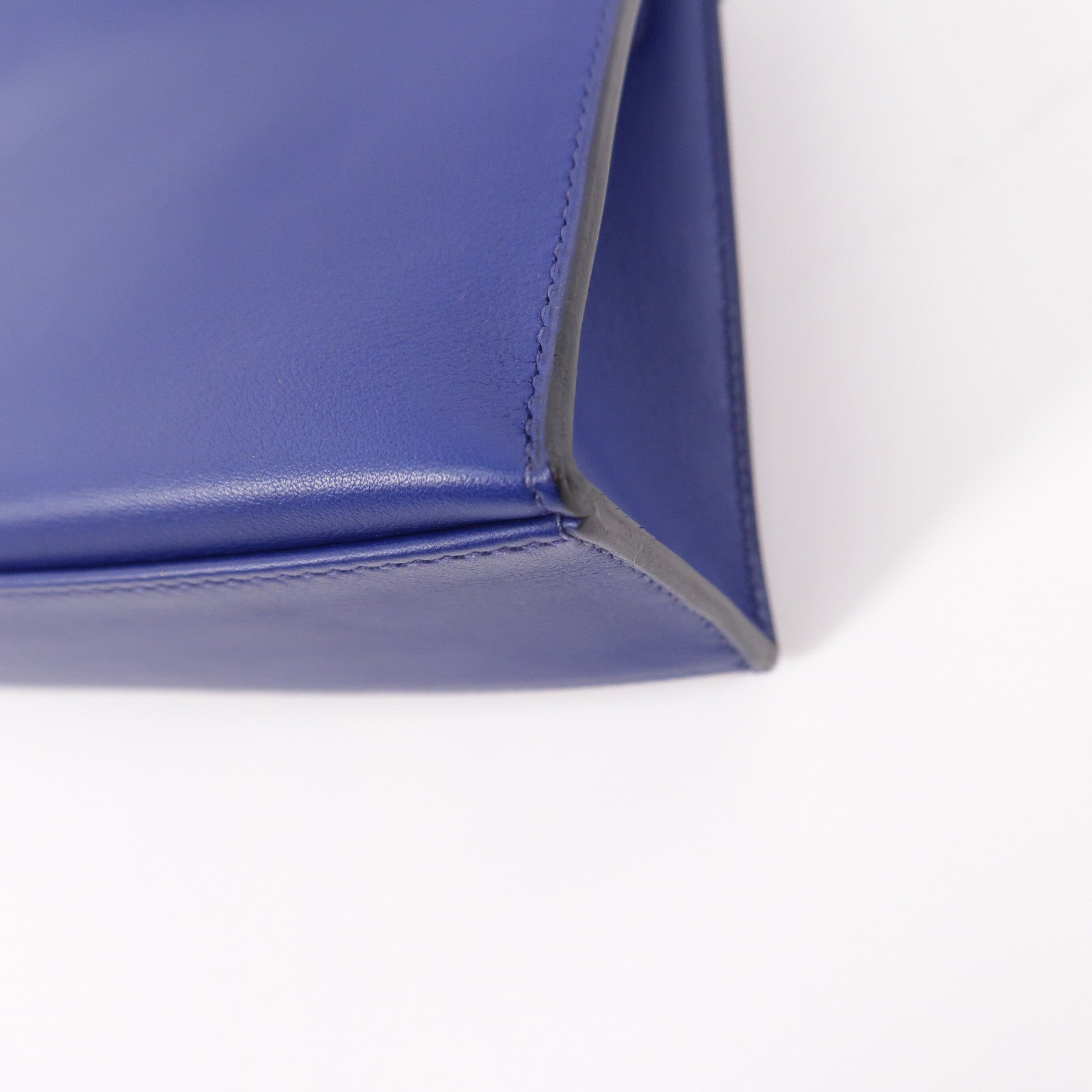 HERMES Swift皮革Kelly Pochette手挽袋Bleu Saphir