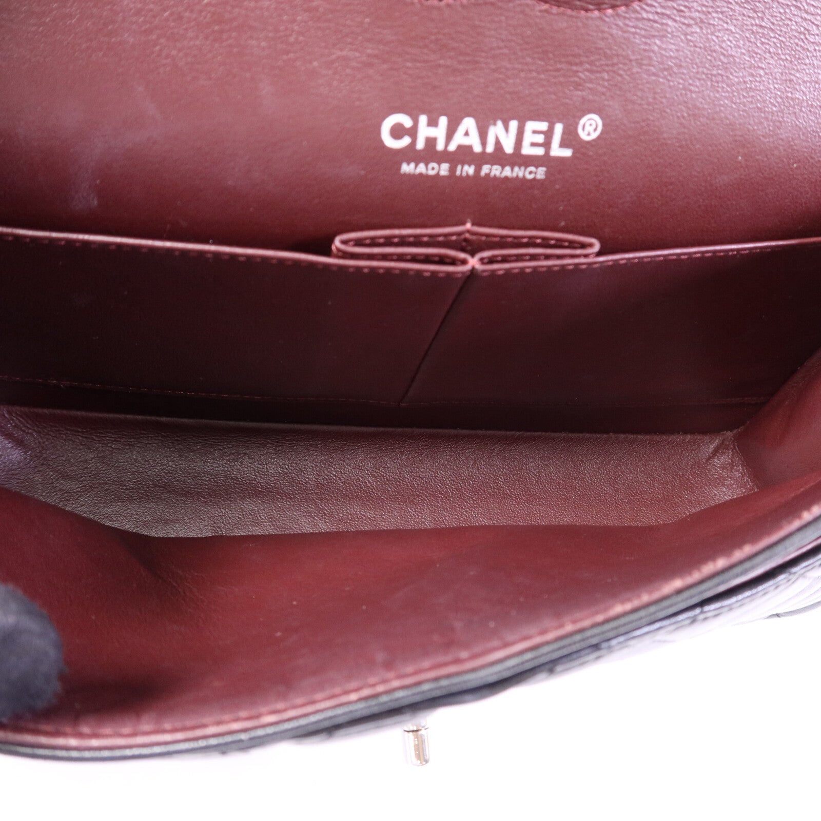 CHANEL 牛皮皮革Classic 25銀扣鏈帶肩背袋