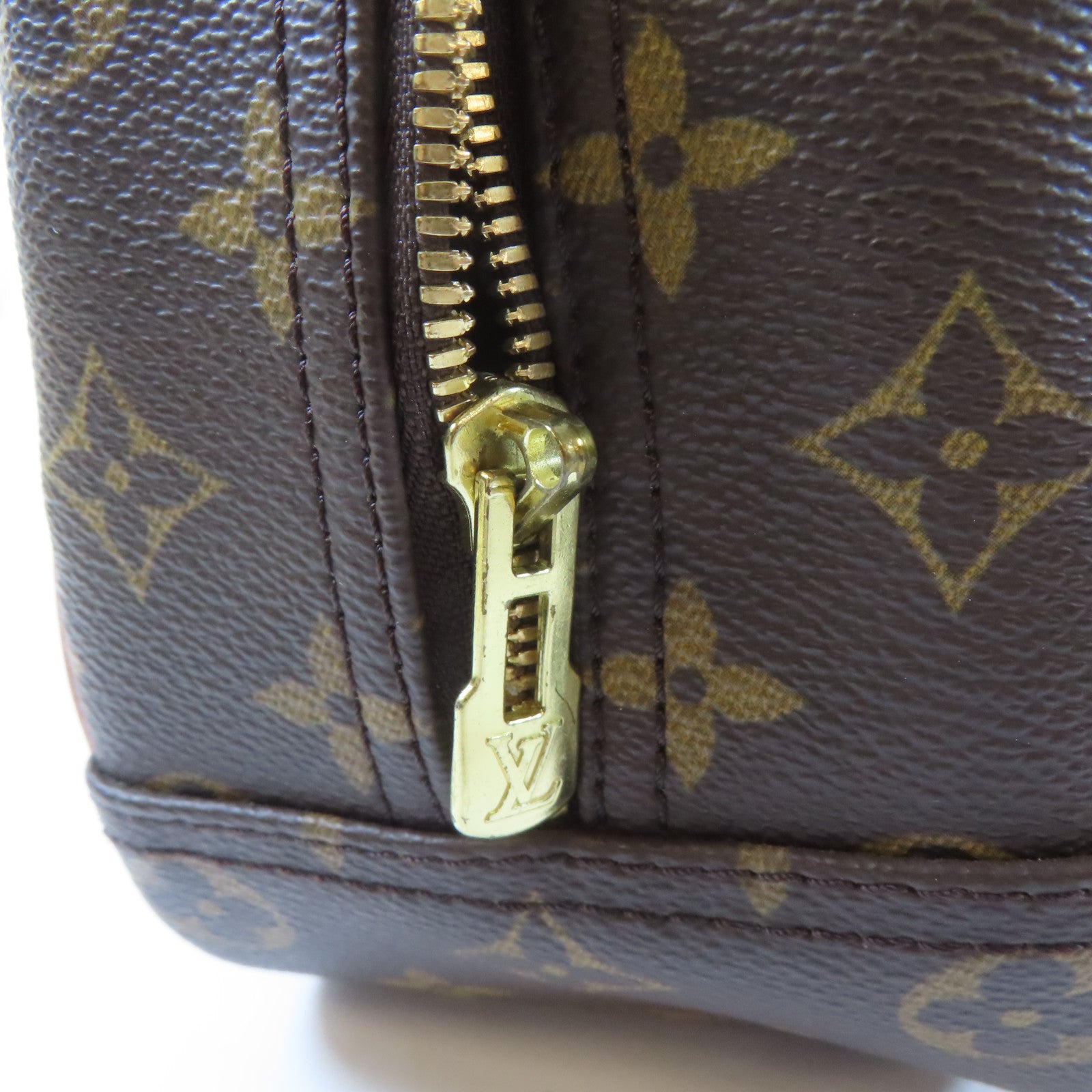 LOUIS VUITTON 【激減優惠】Monogram Trouville Boston Bag金扣手挽袋啡色