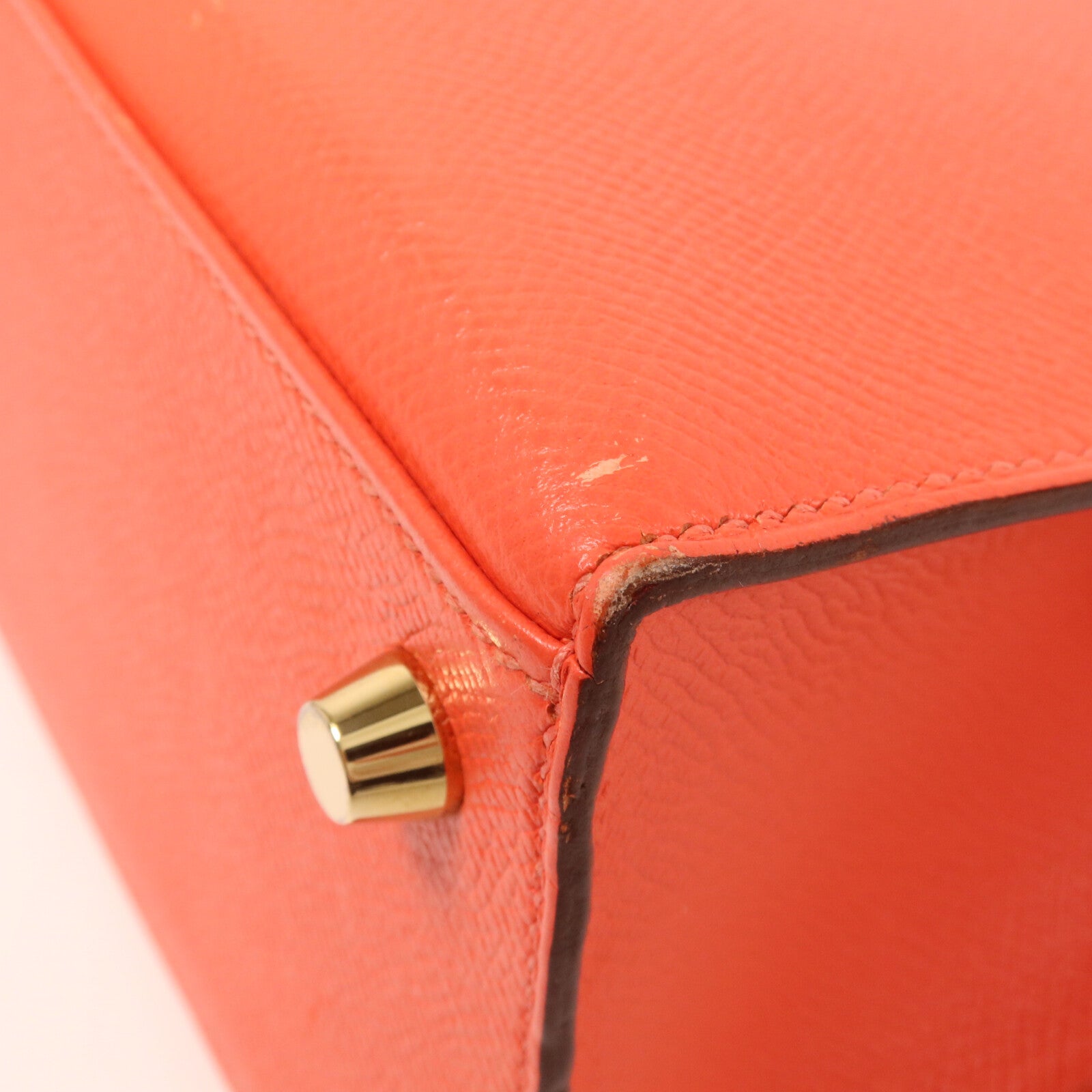 HERMES Epsom皮革Kelly 25手挽肩背兩用袋Rouge Tomate