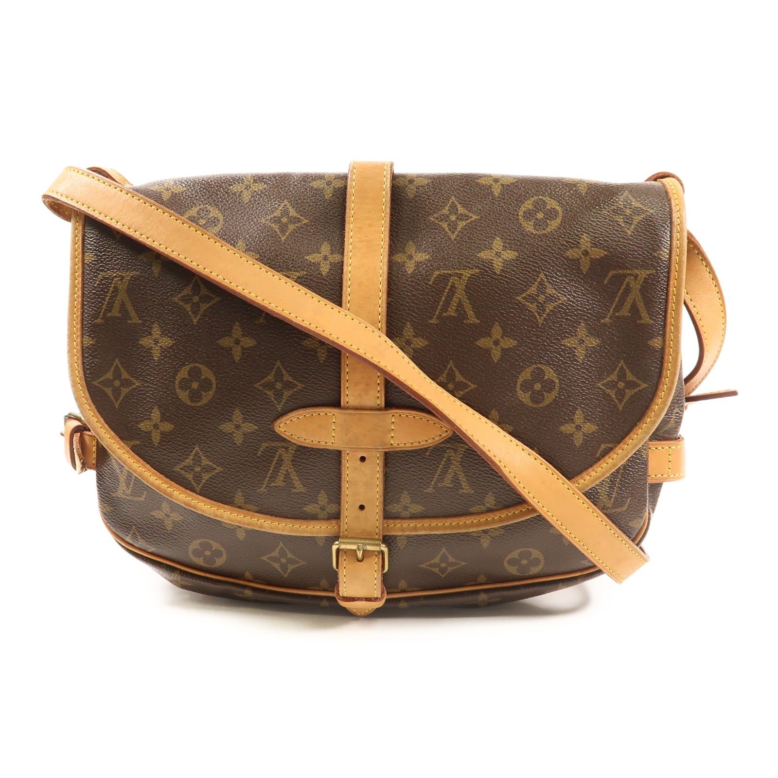 LOUIS VUITTON【激減優惠】 Monogram Saumur 30金扣肩背袋