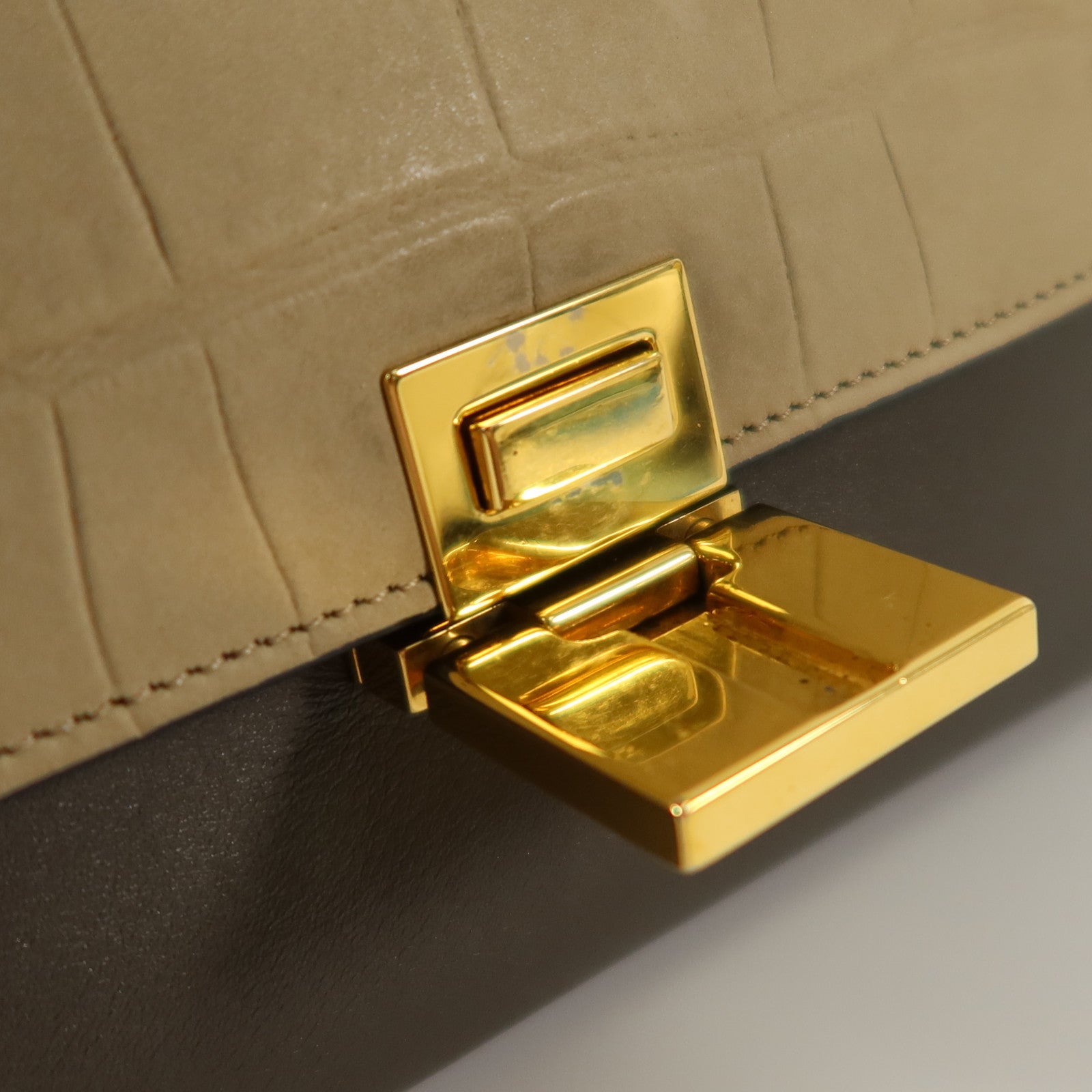 CELINE 牛皮皮革Trapeze金扣手挽肩背兩用袋