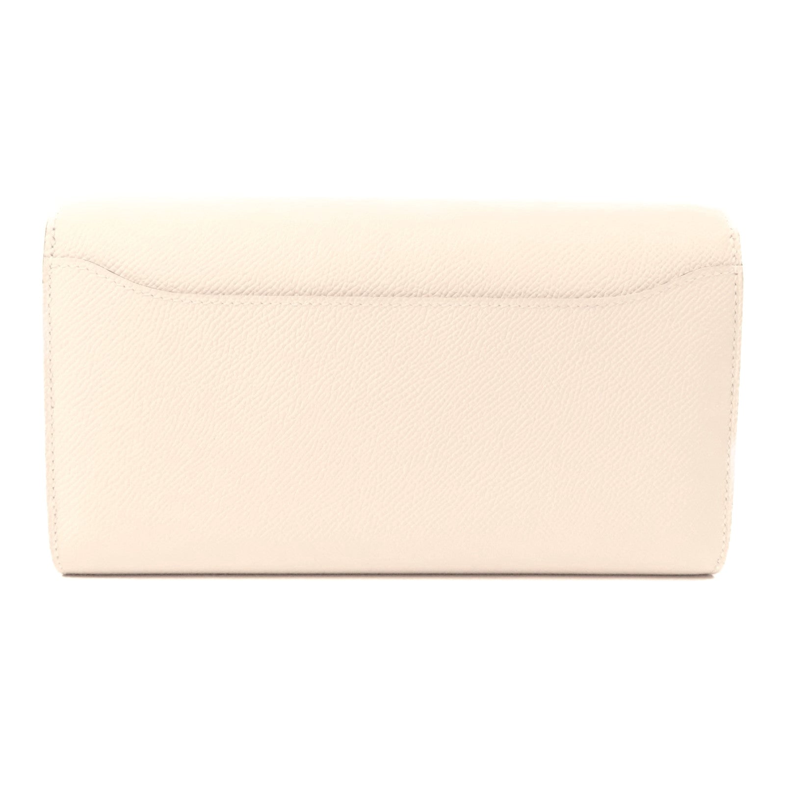 HERMES Epsom皮革Constance To Go銀扣肩背袋Nata/白色