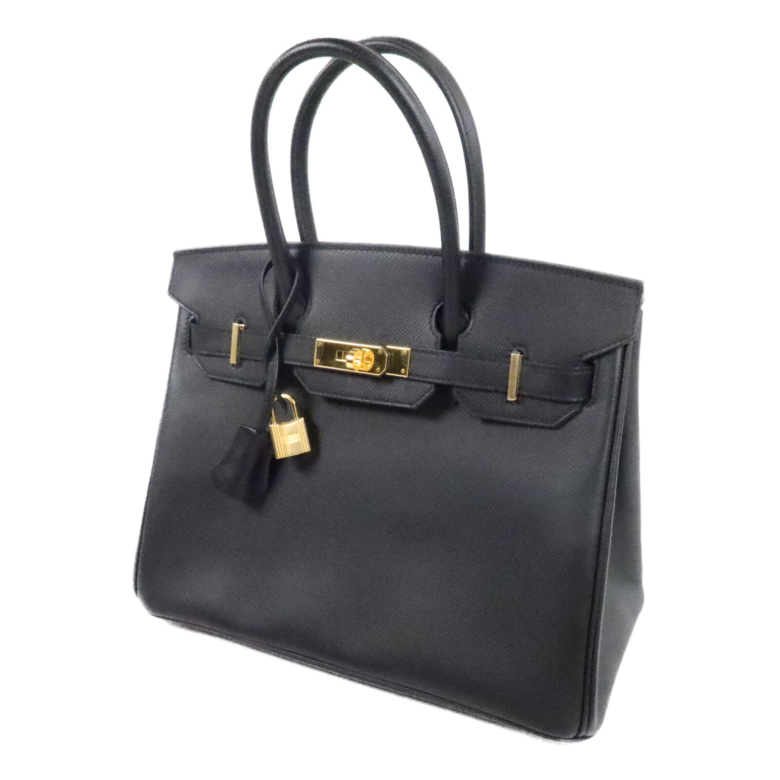 HERMES Epsom皮革Birkin 30手挽袋Noir