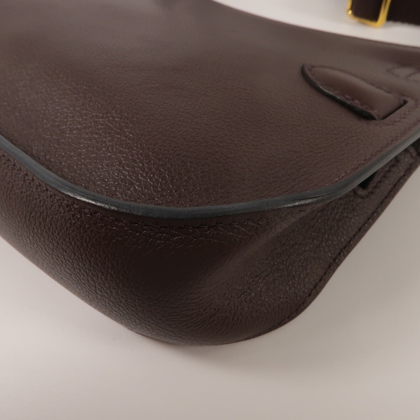 HERMES Evercolor皮革Mini Jypsiere肩背袋Chocolate