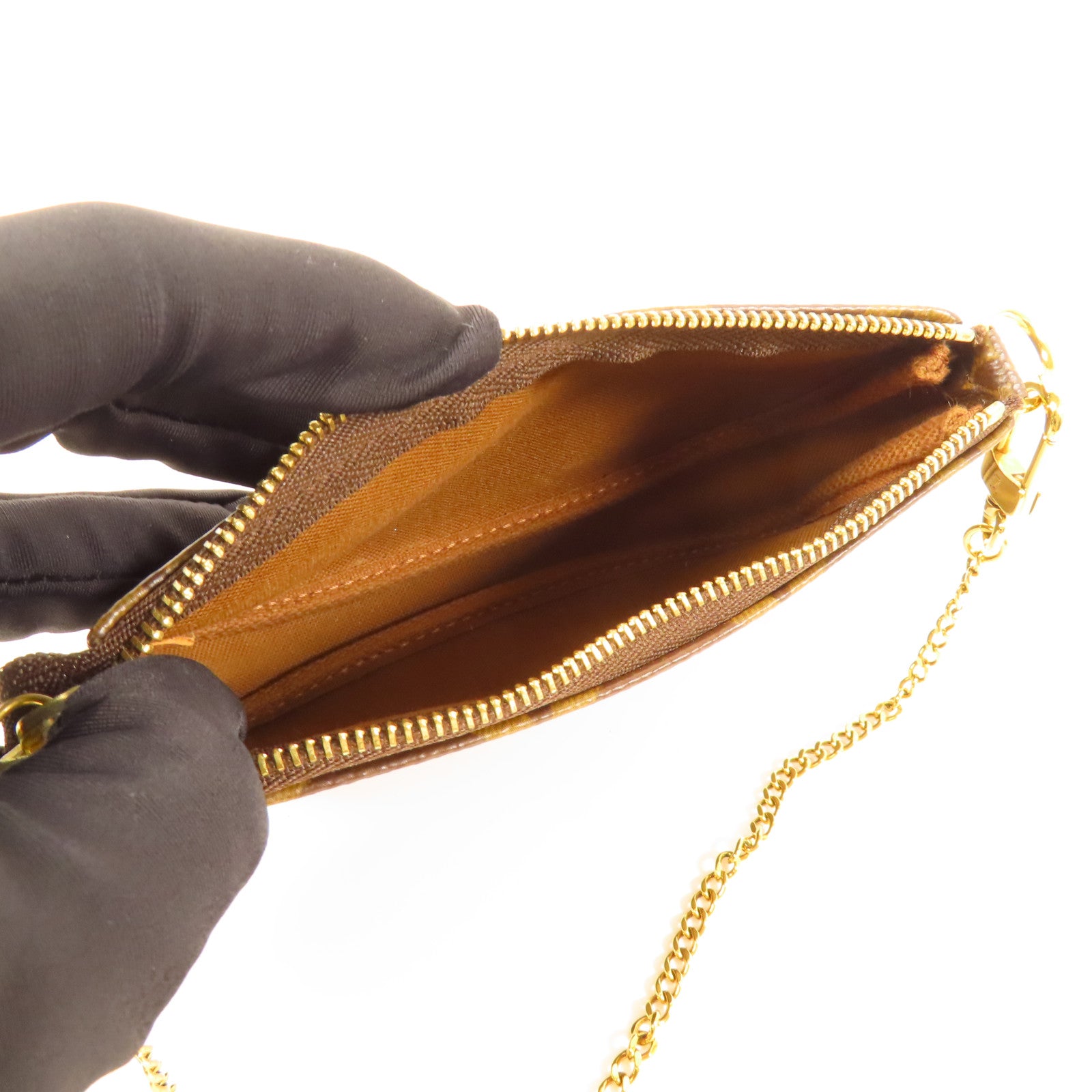 LOUIS VUITTON LV GHW Mini Pochette Accessoires Handbag M58009 Monogram Brown