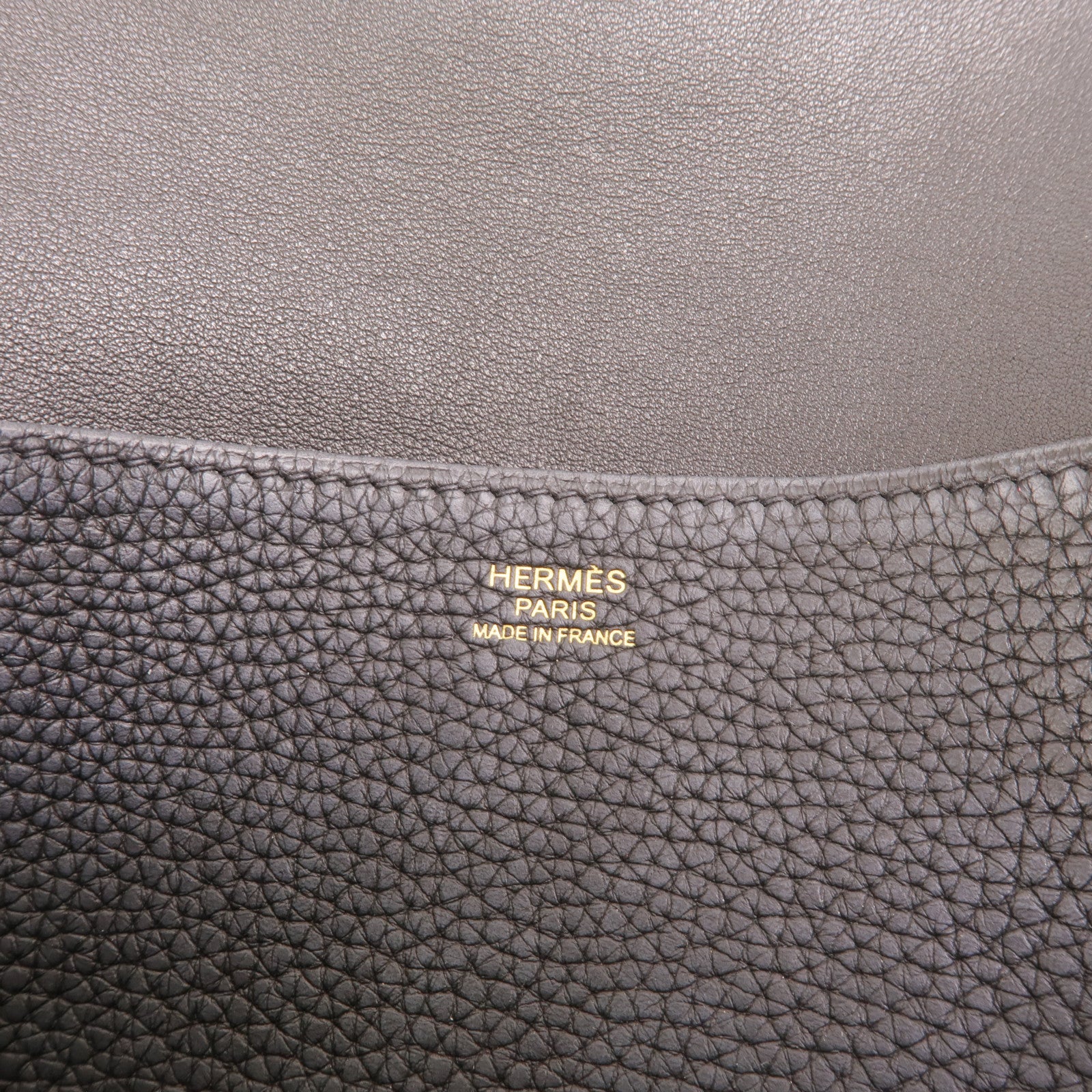 HERMES Clemence皮革Halzan 31手挽肩背兩用袋Blue Nuit