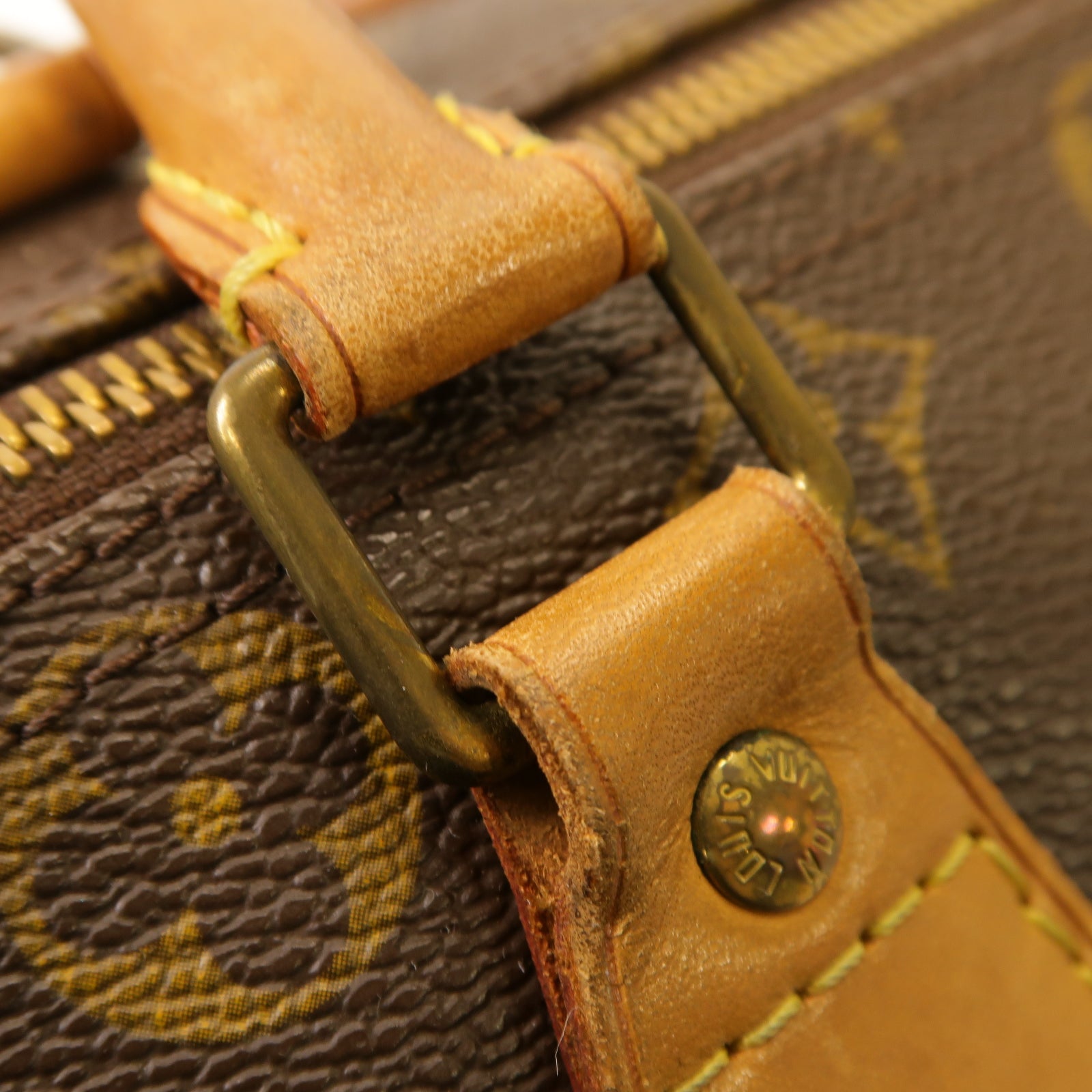 LOUIS VUITTON Monogram Speedy 30金扣手挽袋棕色
