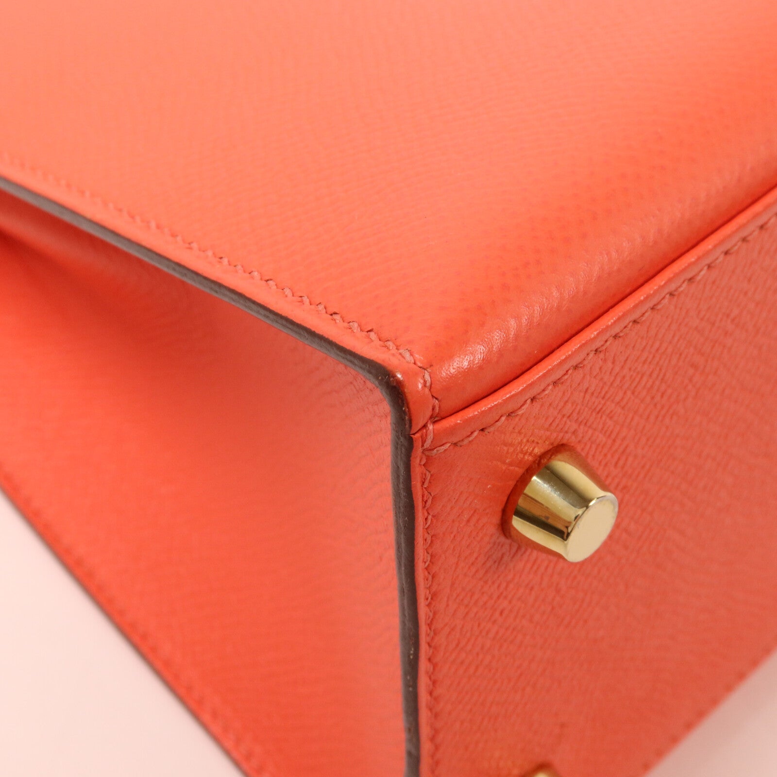 HERMES Epsom皮革Kelly 25手挽肩背兩用袋Rouge Tomate
