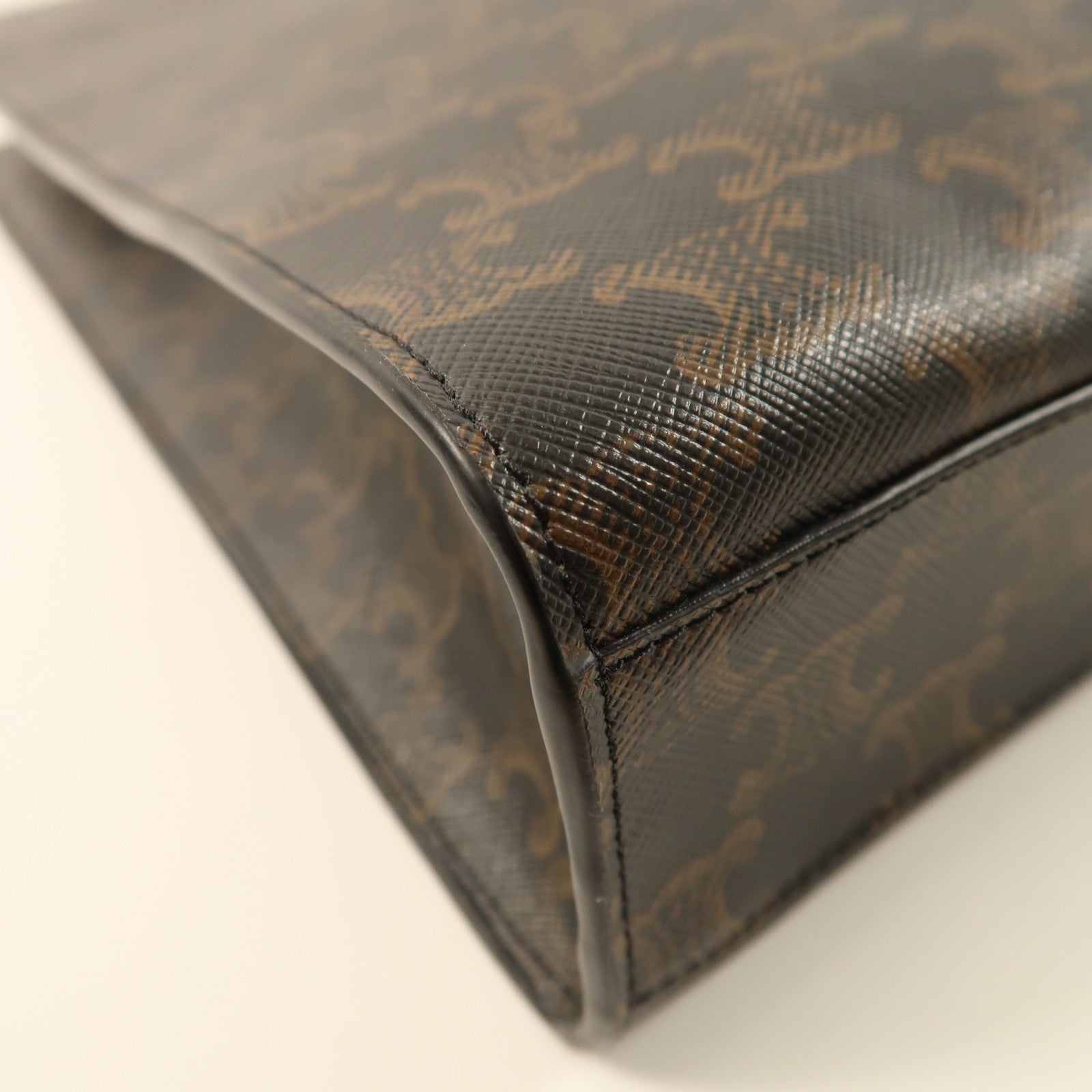 CELINE 塗層帆布Vertical Cabas In Triomphe金扣手挽肩背兩用袋