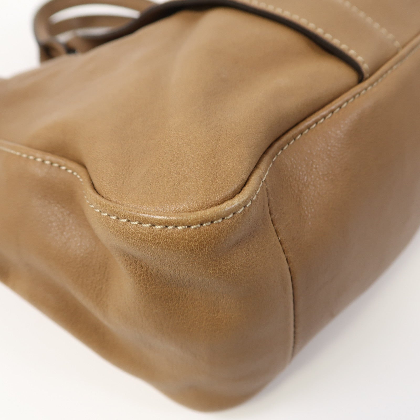 Longchamp 【激減優惠】牛皮皮革Shoulder Bag手挽肩背兩用袋啡色
