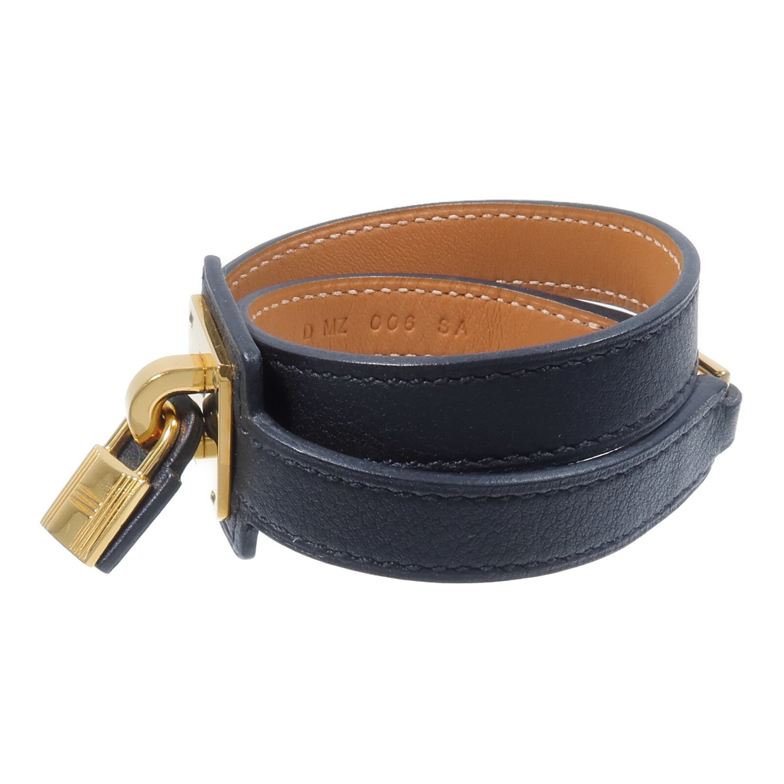HERMES Swift皮革O'Kelly Double Tour Bracelet手帶Noir