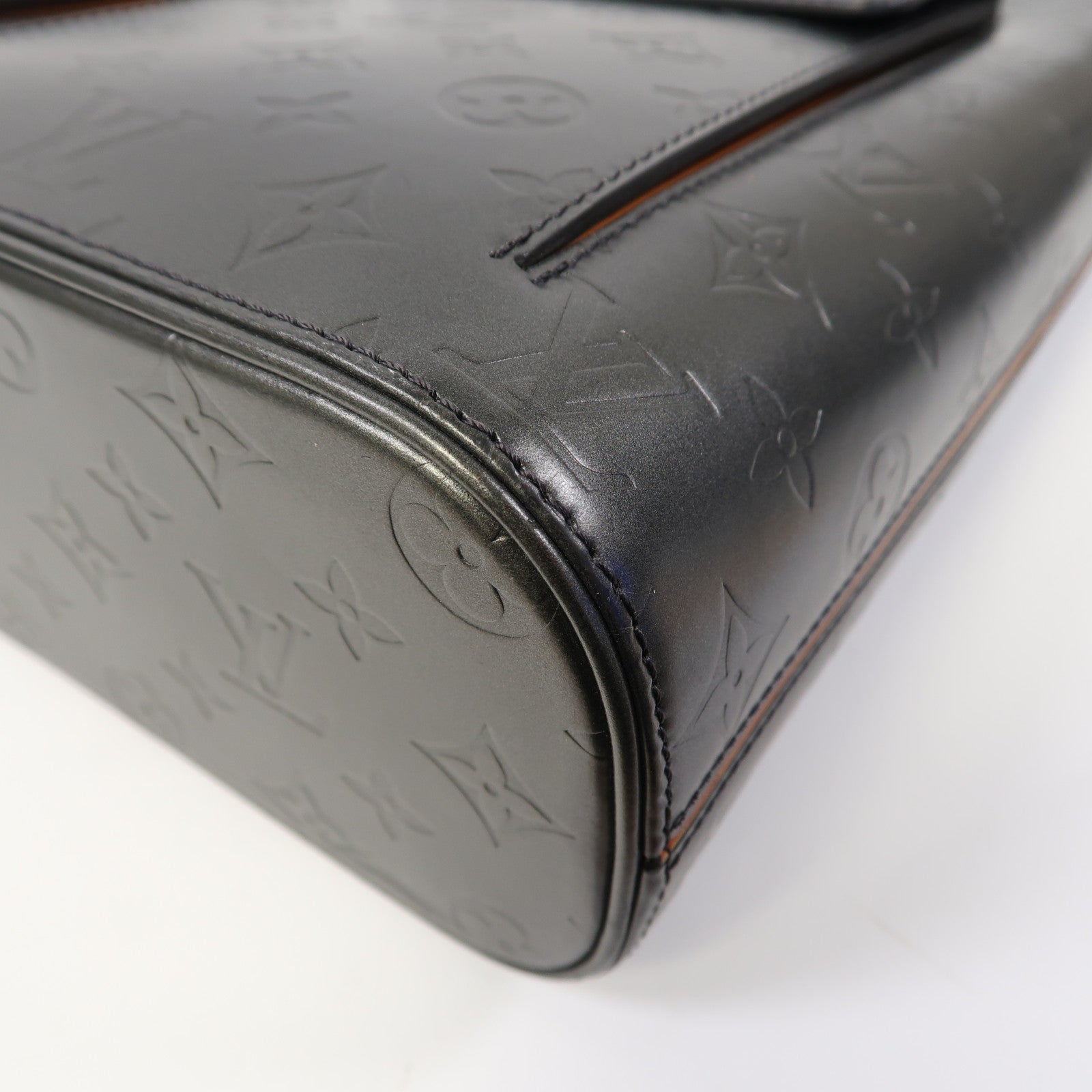 LOUIS VUITTON Monogram Mat Wilwood Tote Bag銀扣肩背袋銀色