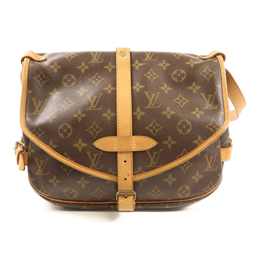 LOUIS VUITTON【激減優惠】 Monogram Saumur 30金扣肩背袋