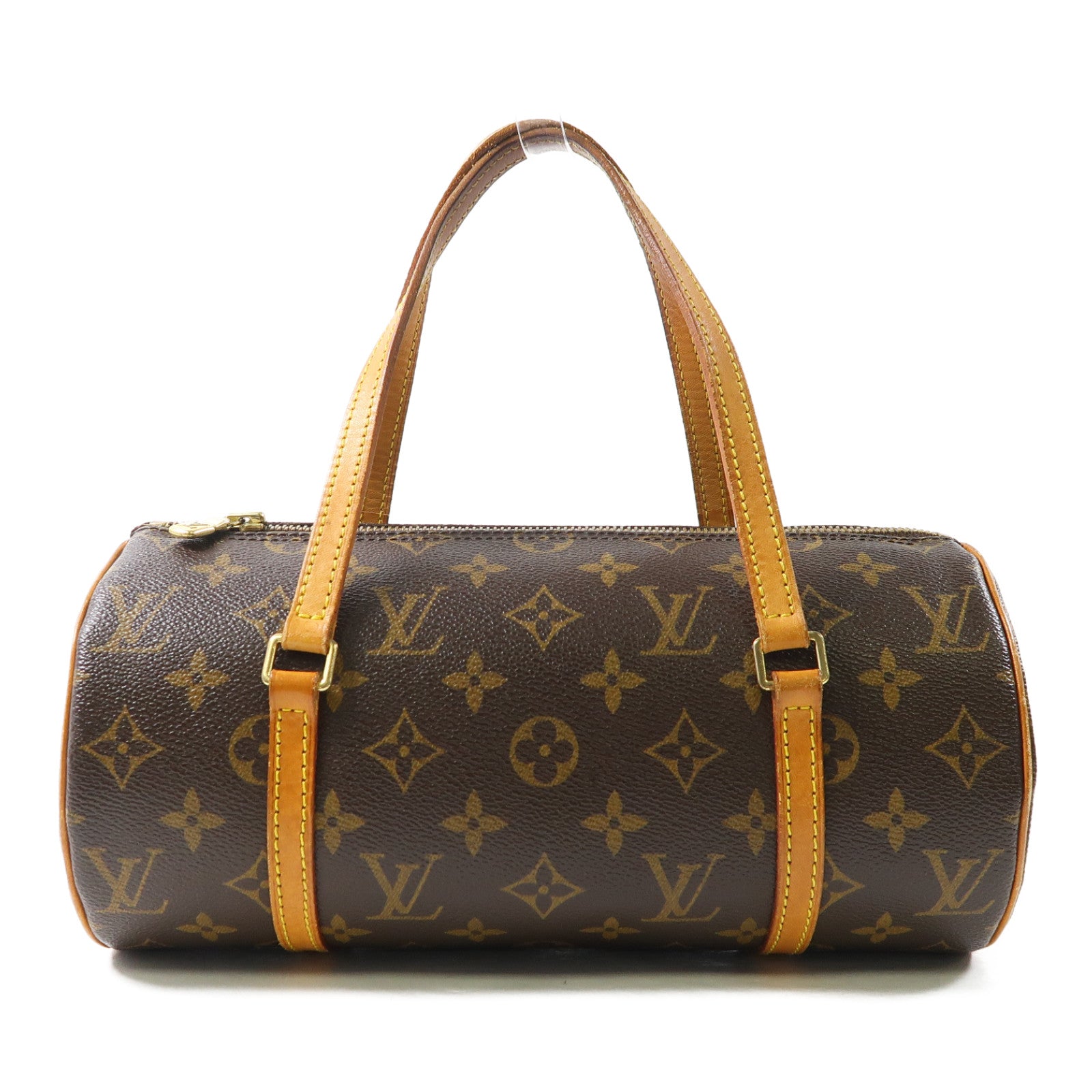 LOUIS VUITTON Monogram Papillon金扣手挽袋/肩背袋啡色