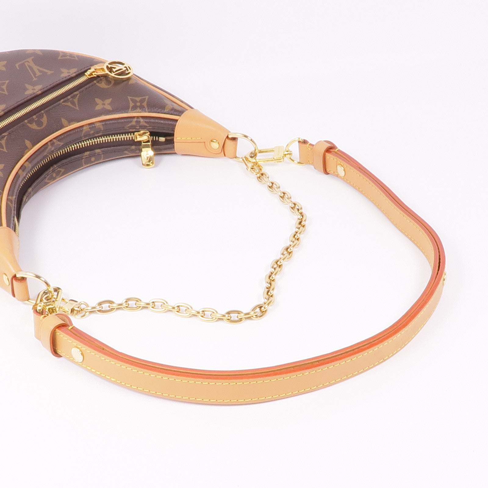 LOUIS VUITTON LV GHW Loop 2 Way Shoulder Bag M81098 Monogram Brown