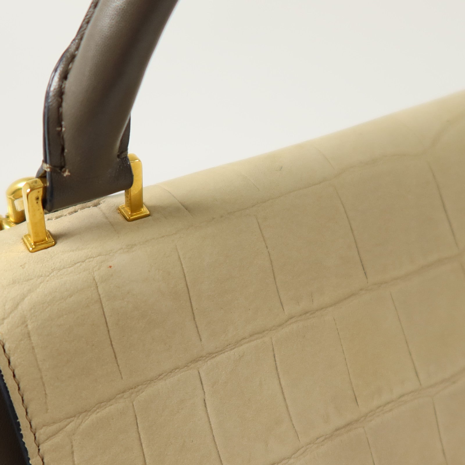 CELINE 牛皮皮革Trapeze金扣手挽肩背兩用袋