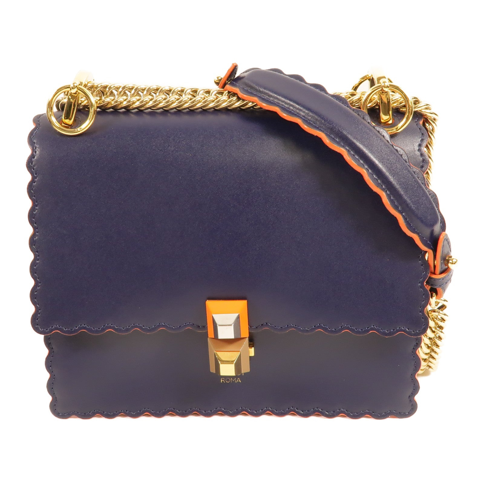 FENDI 牛皮皮革Kan I Small肩背袋