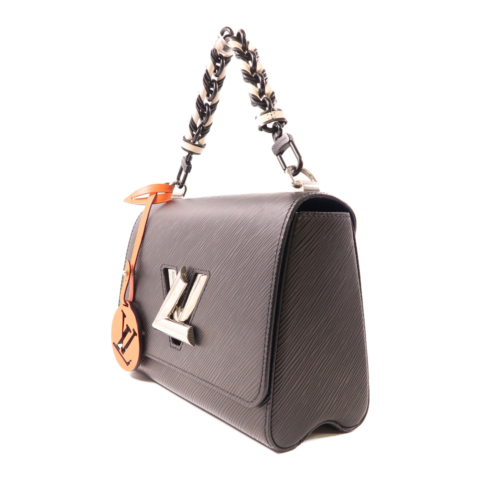 LOUIS VUITTON Epi Twist MM銀扣鏈帶手挽肩背兩用袋