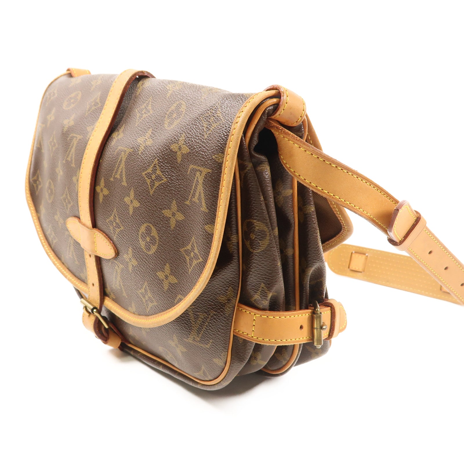 LOUIS VUITTON【激減優惠】 Monogram Saumur 30金扣肩背袋
