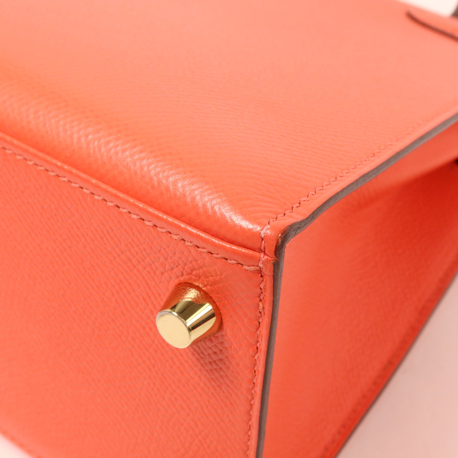 HERMES Epsom皮革Kelly 25手挽肩背兩用袋Rouge Tomate