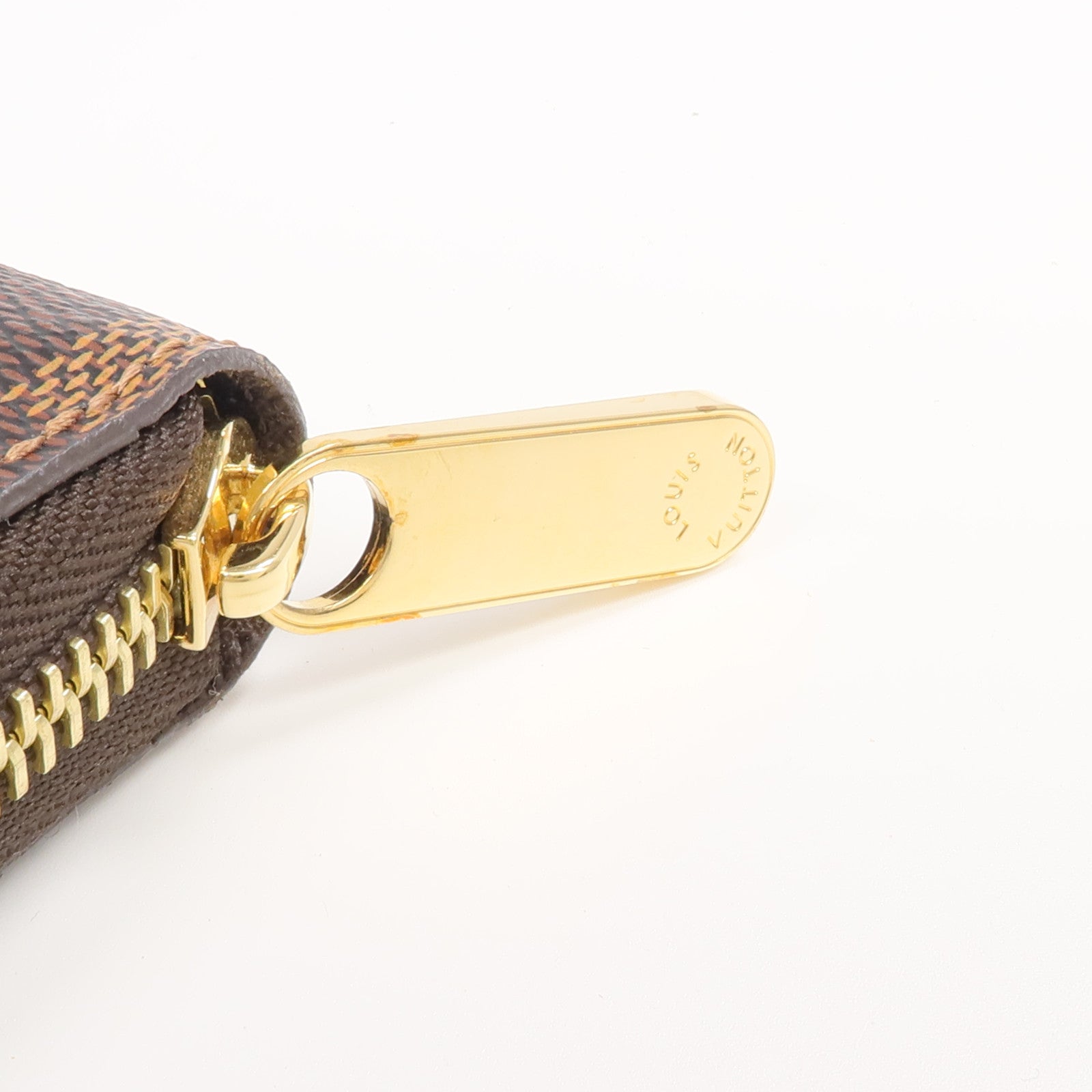 LOUIS VUITTON Damier Zippy Wallet金扣長錢包