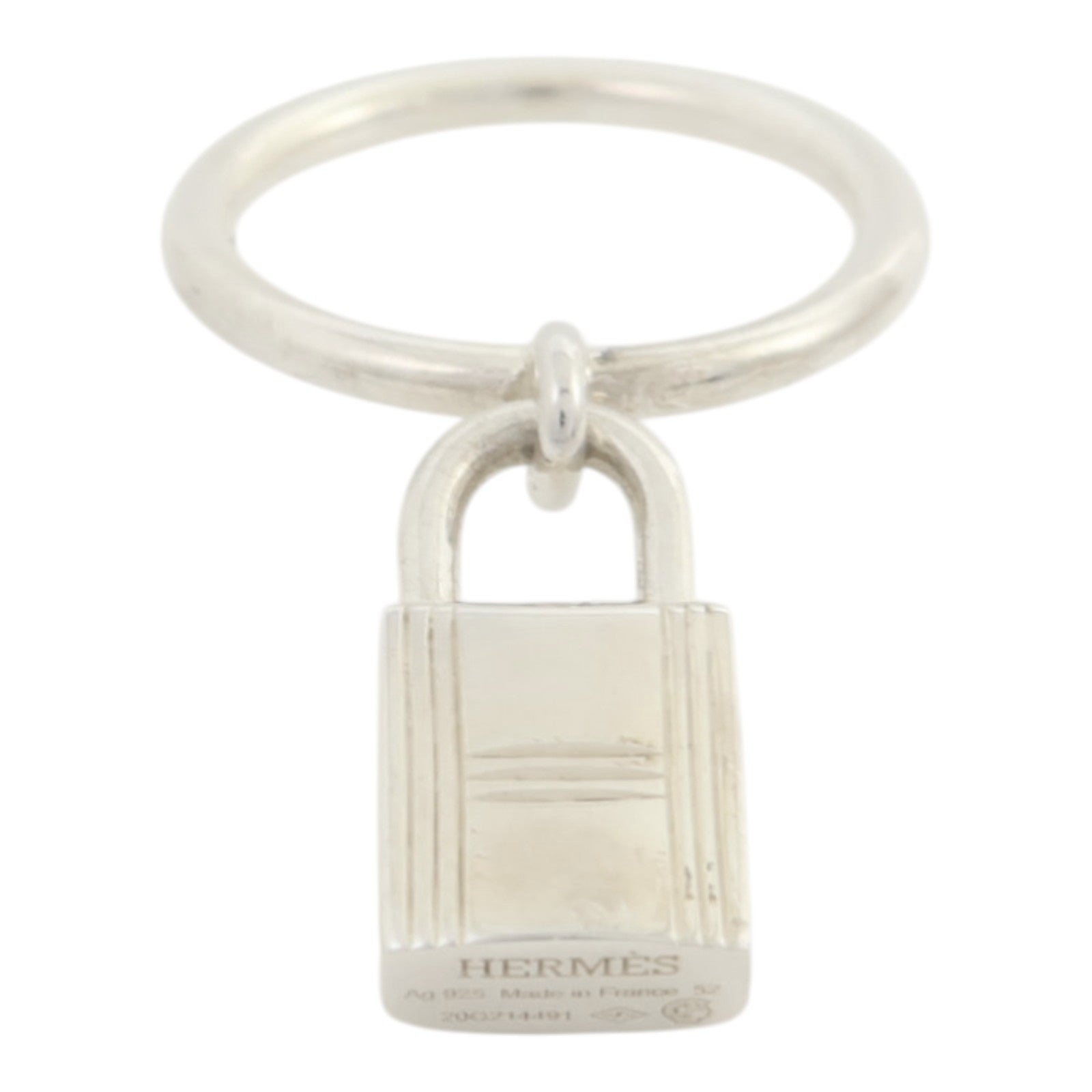HERMES 925純銀Kelly Cadenas Ring戒指US#5.75/Hermes#52