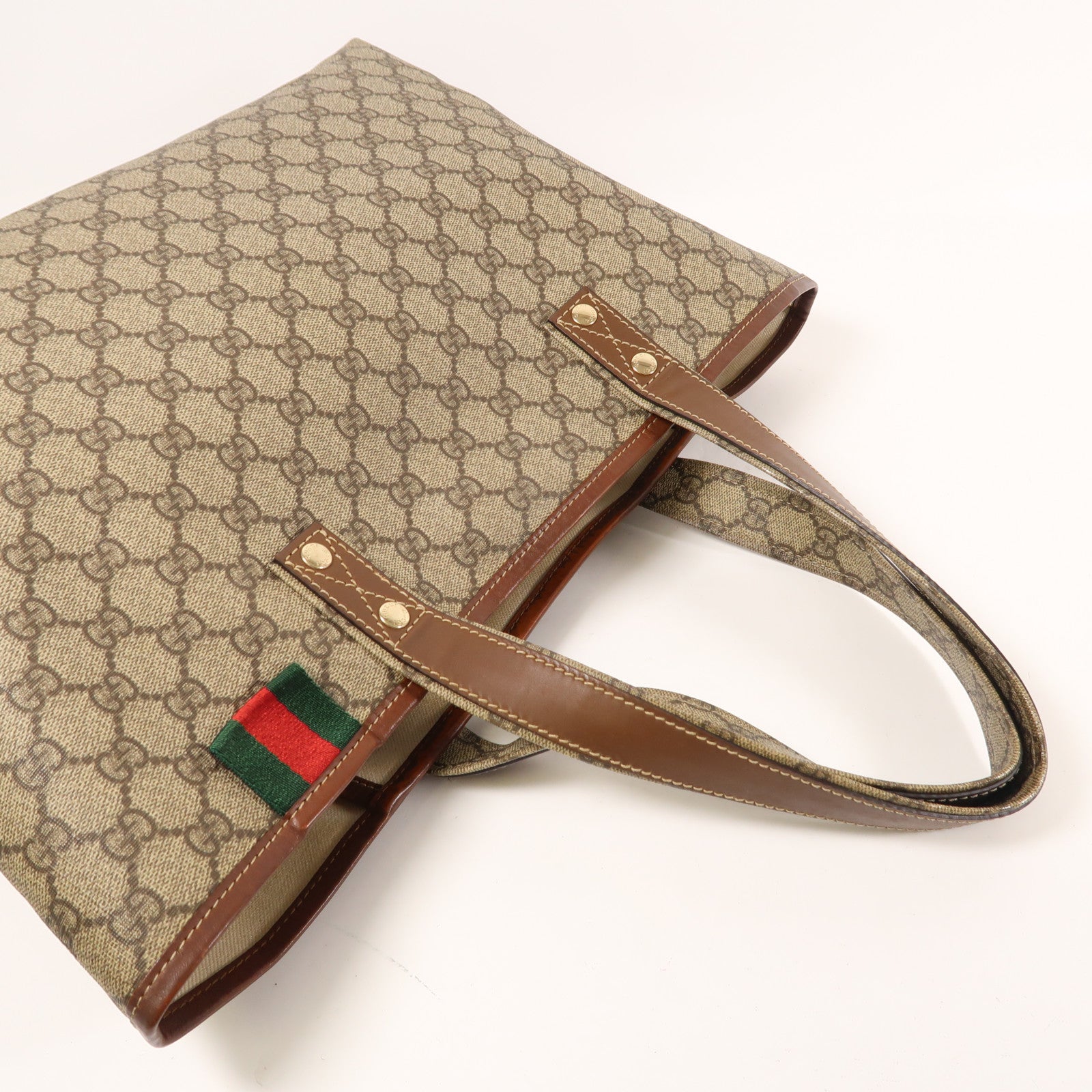 GUCCI 塗層帆布Shoulder Bag金扣肩背袋