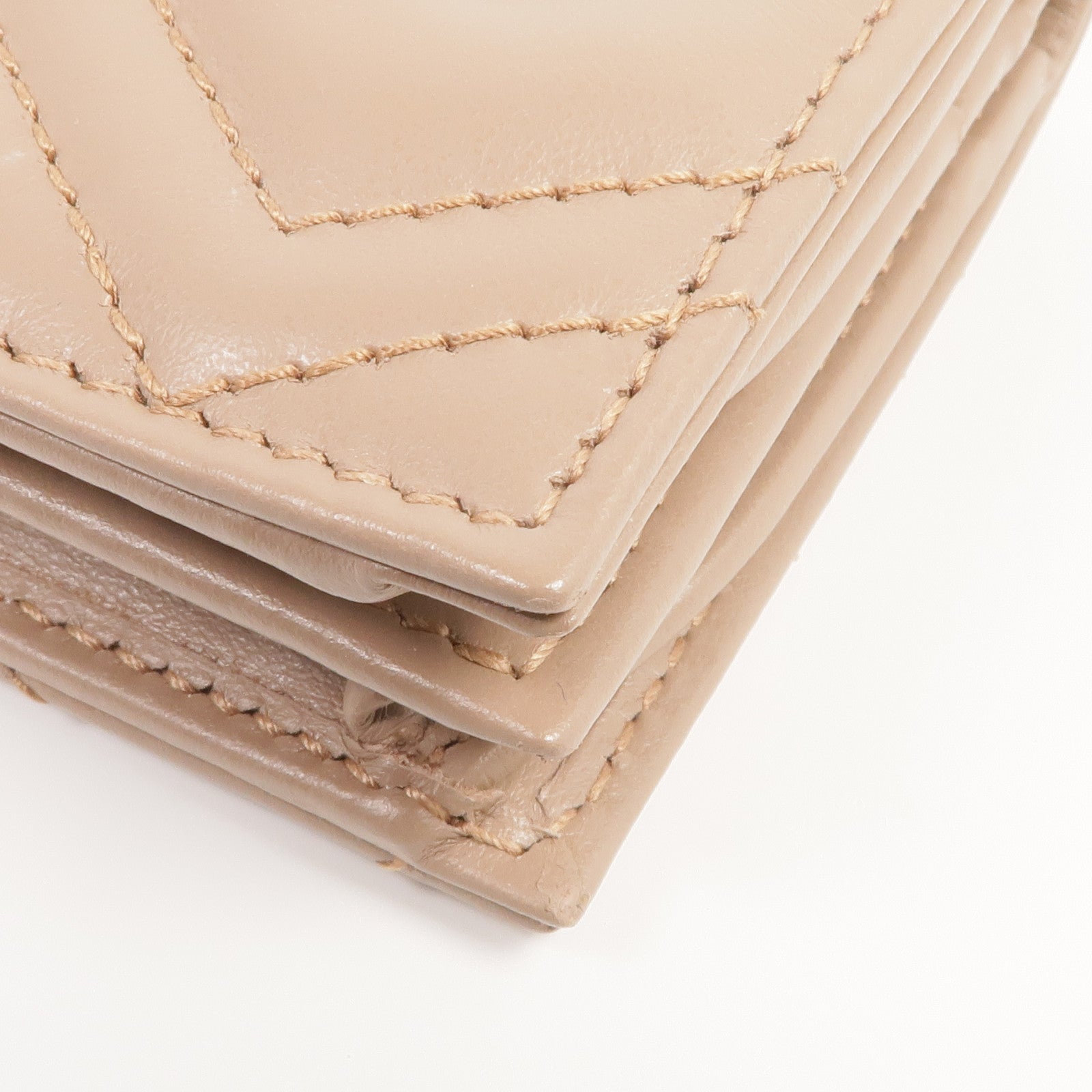 GUCCI 牛皮皮革GG Marmont Card Case Wallet金扣錢包