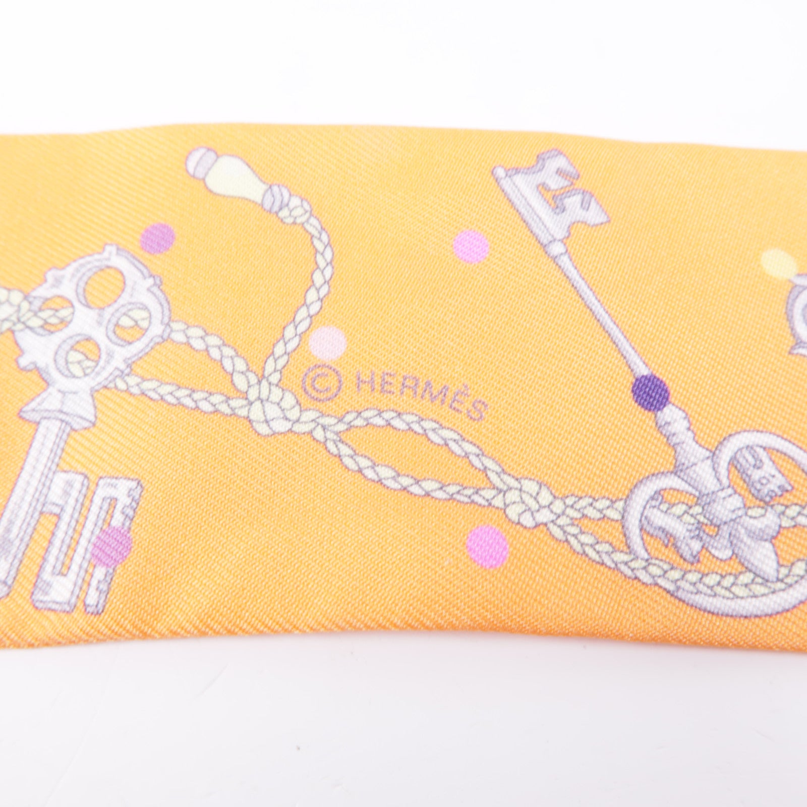 HERMES 絲質Twilly絲巾