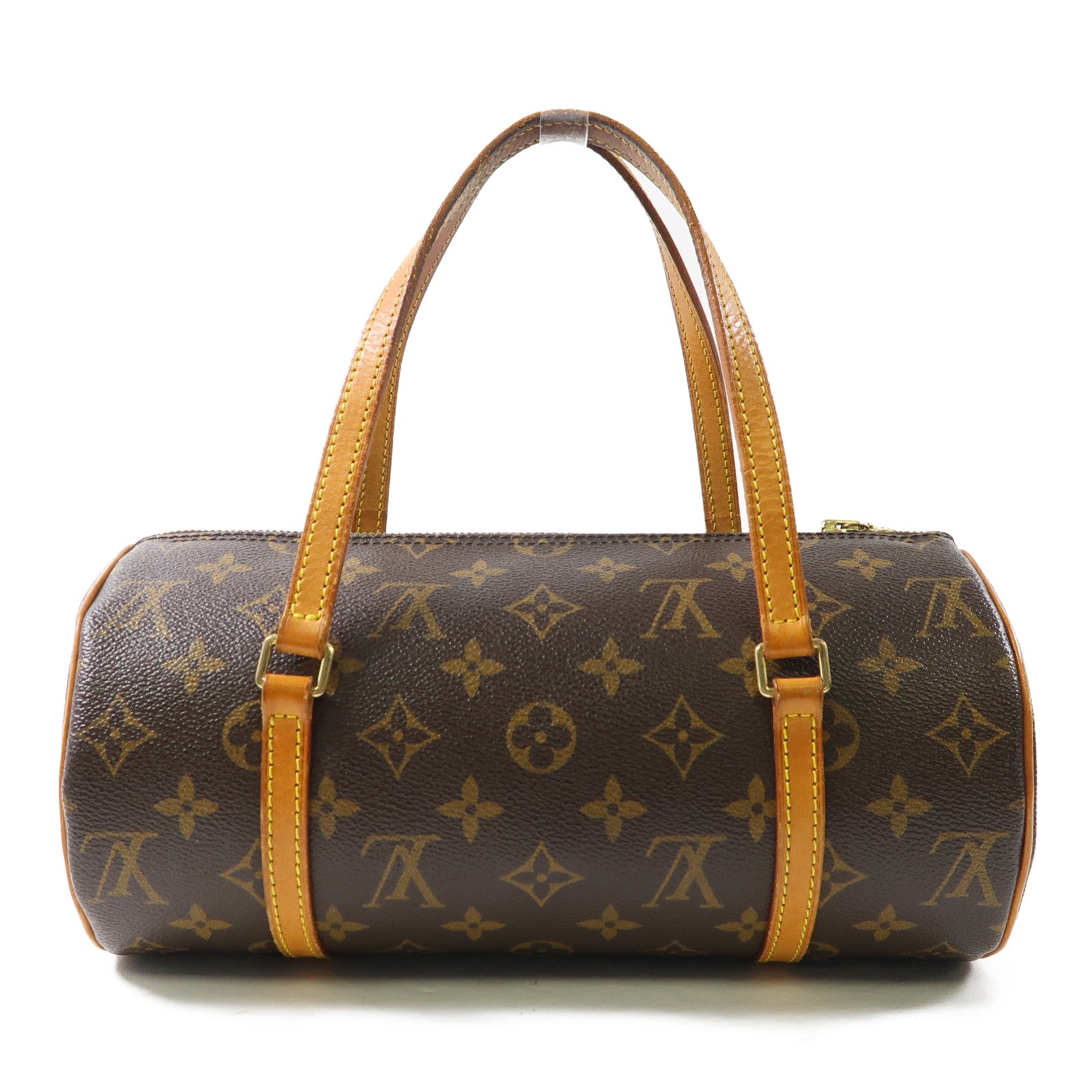 LOUIS VUITTON Monogram Papillon金扣手挽袋/肩背袋啡色