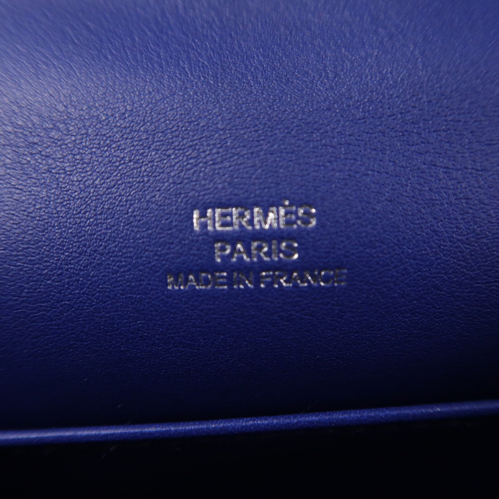 HERMES Swift皮革Kelly Pochette手挽袋Bleu Saphir