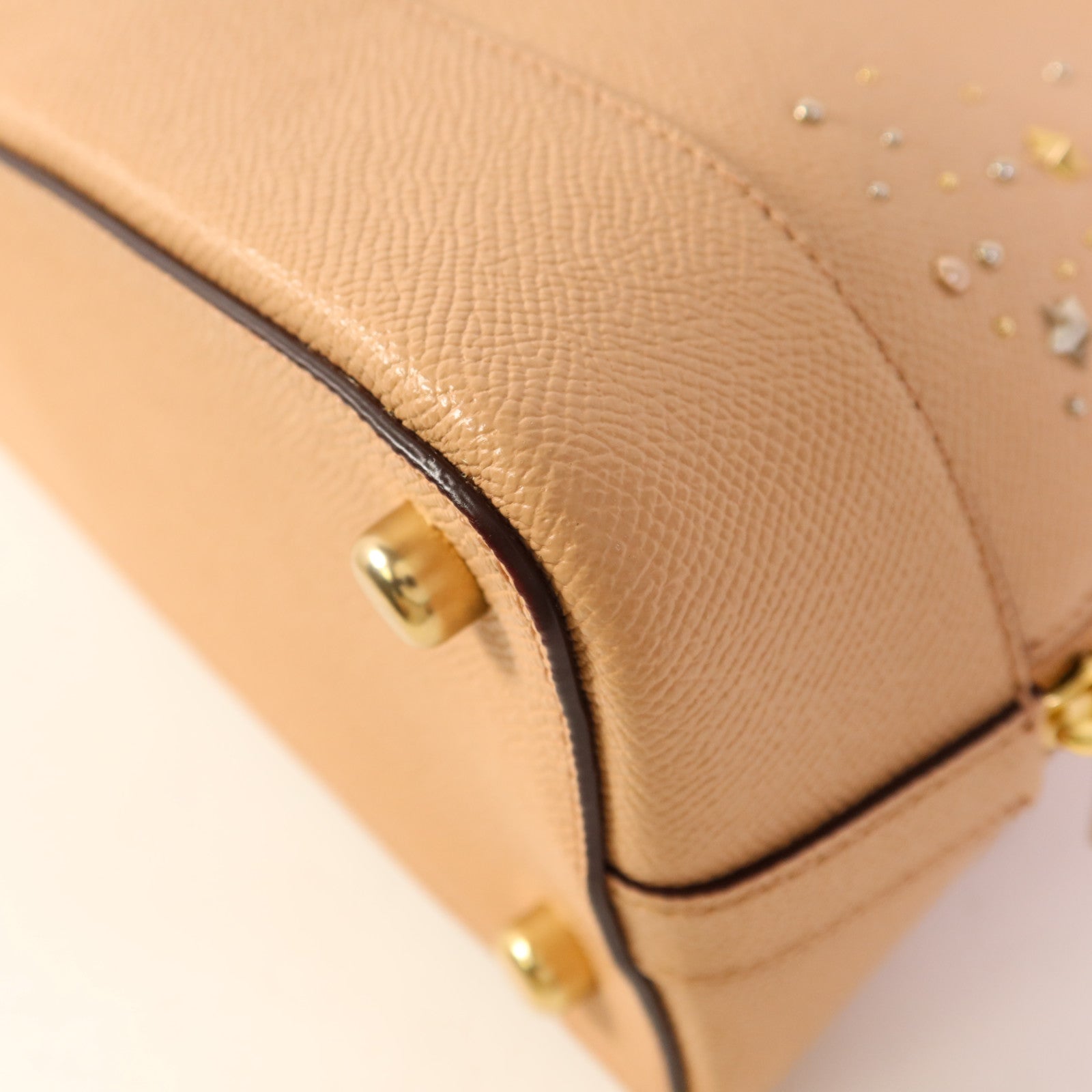 COACH 牛皮皮革2 Way Shoulder Bag金扣手挽肩背兩用袋