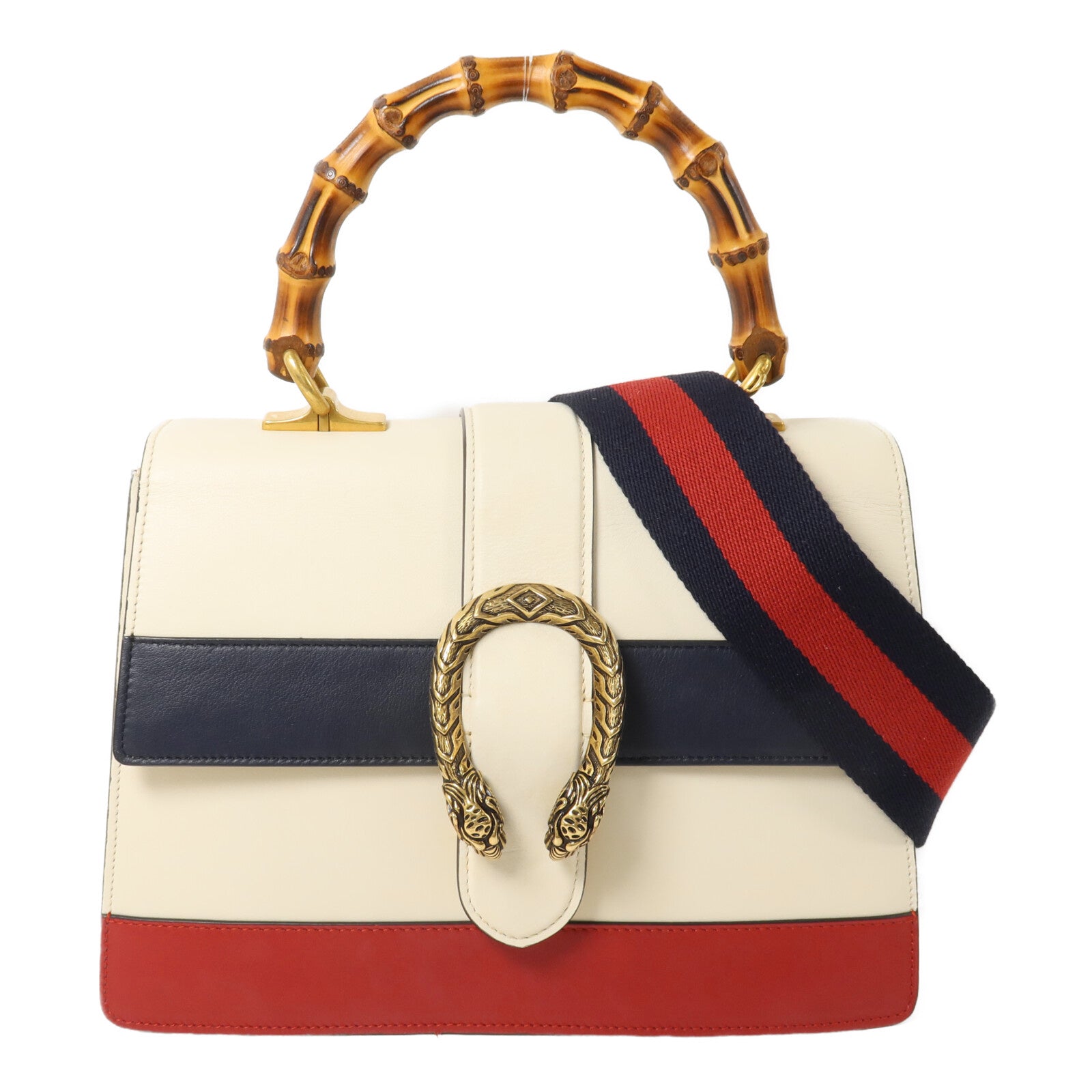 GUCCI 牛皮皮革Dionysus Bamboo Medium Top Handle手挽肩背兩用袋