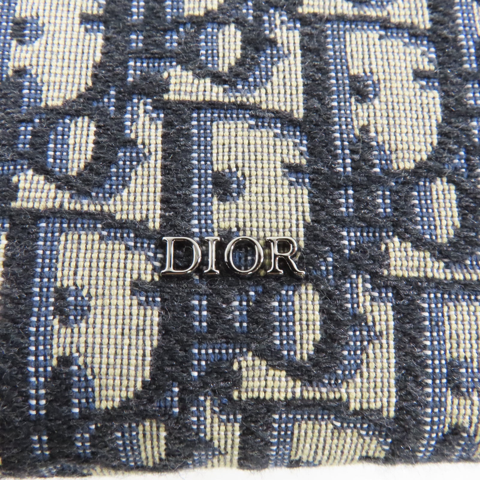 Dior 帆布2 Way Shoulder銀扣手挽肩背兩用袋藍色